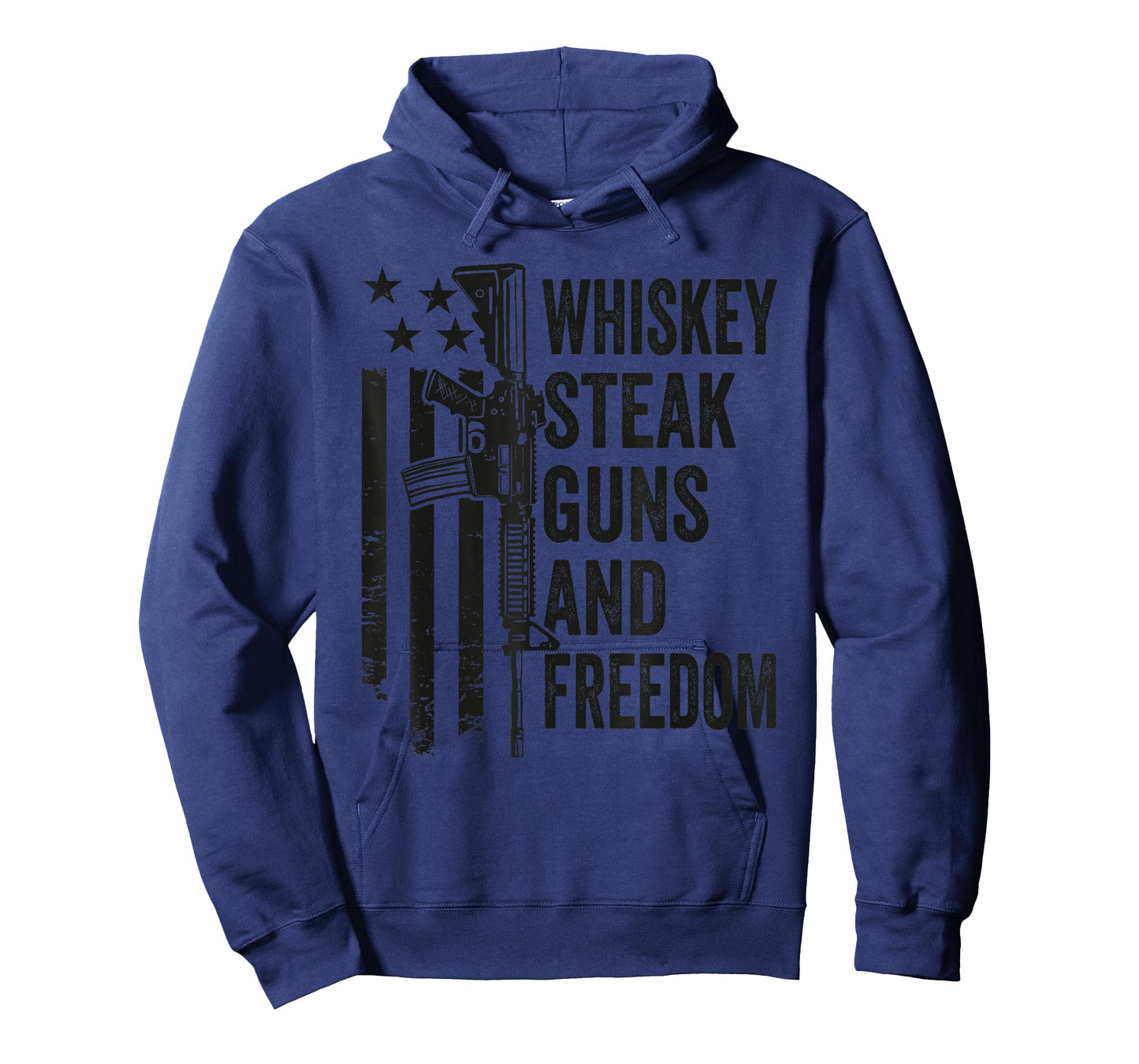 Whiskey Steak Guns & Freedom - Funny Gun BBQ Grill Camo Flag T-Shirt