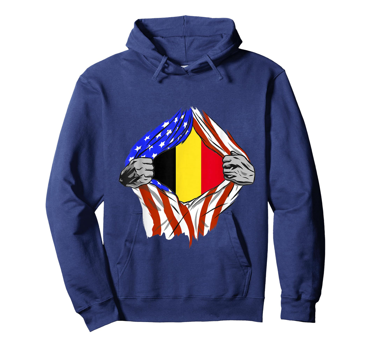 Belgium Flag Chest America USA Belgian Pride Belgian Roots T-Shirt
