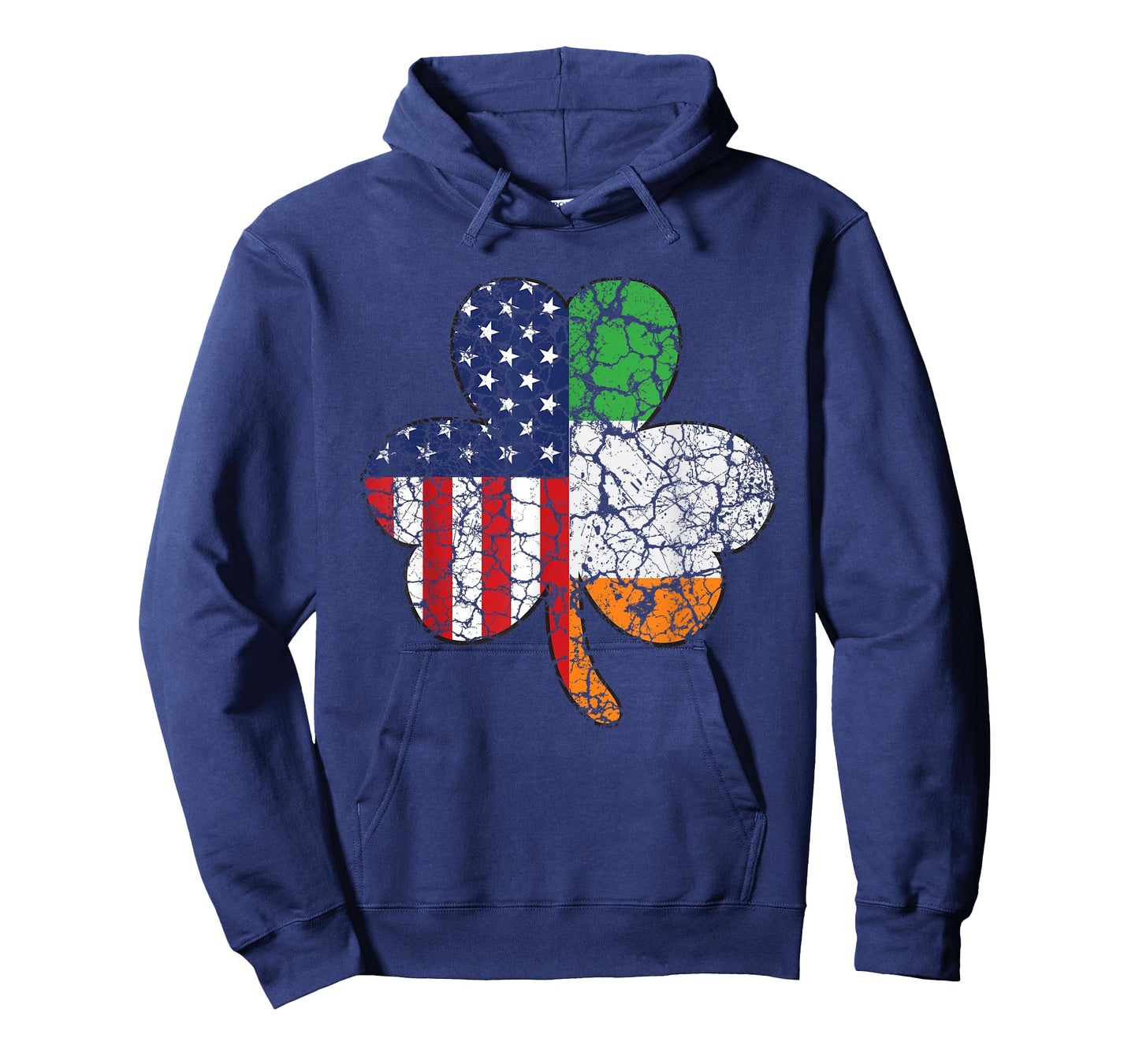 St Patricks Day Irish American Flag Shamrock Women Kids Men T-Shirt