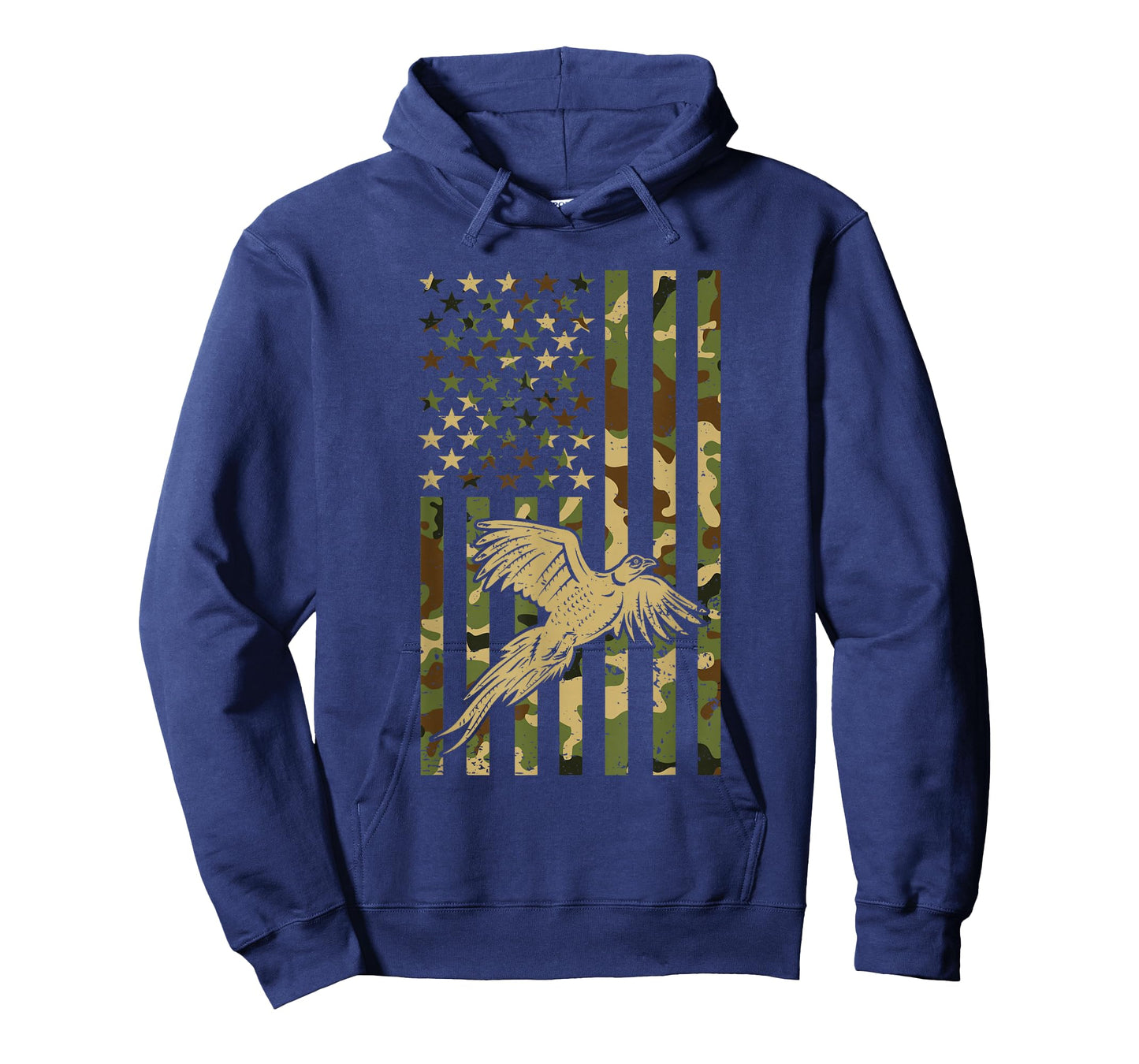 Pheasant Hunting Bird Hunter Hunting American Flag Camo T-Shirt