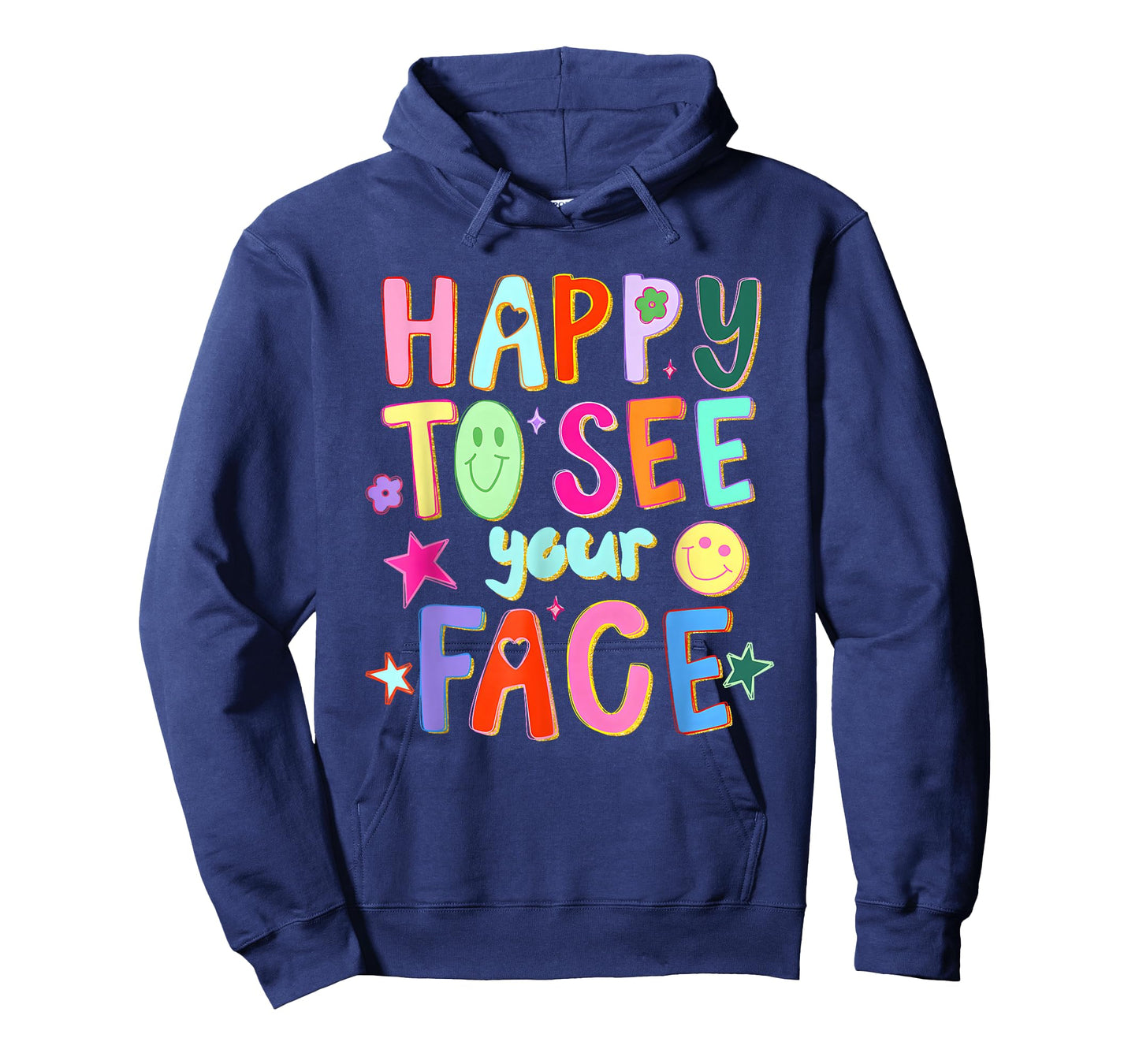Happy to See Your Face Teacher Back to School Teachers Kids T-Shirt