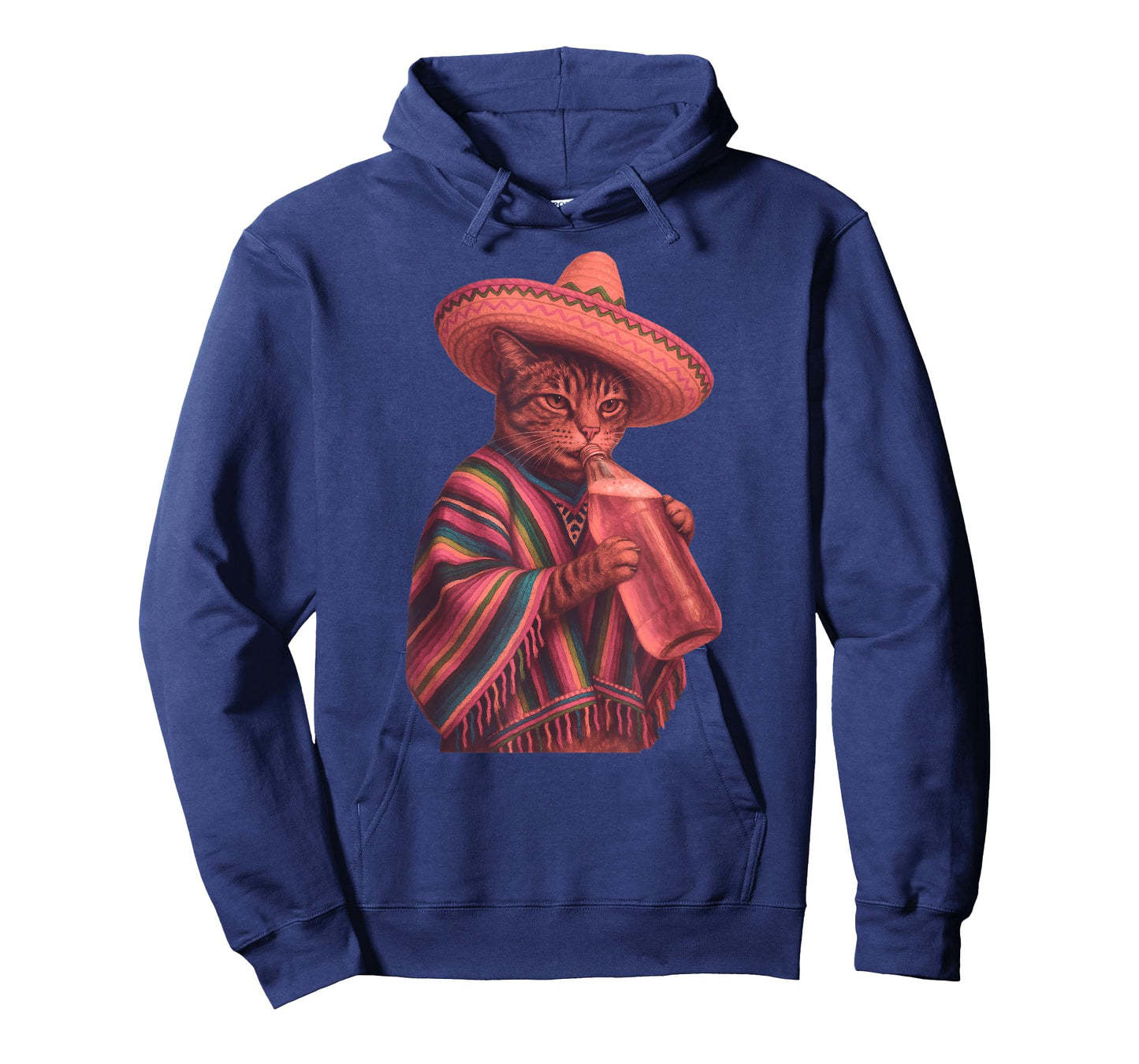 Funny Cat Sombrero Mexican Cinco De Mayo Beer 40 Oz Poncho T-Shirt