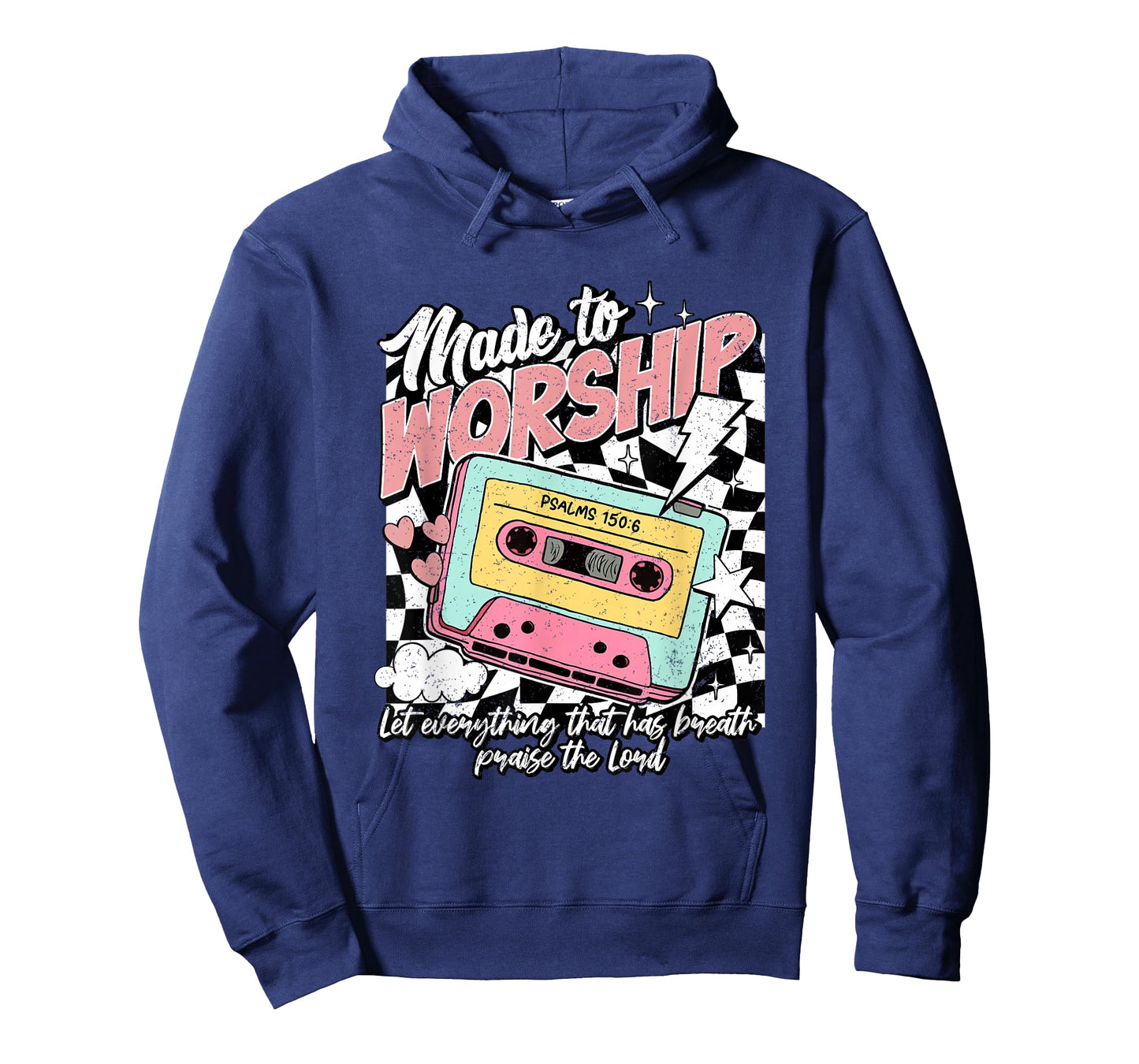 Made to Worship Psalms 150:6 Retro Style T-Shirt