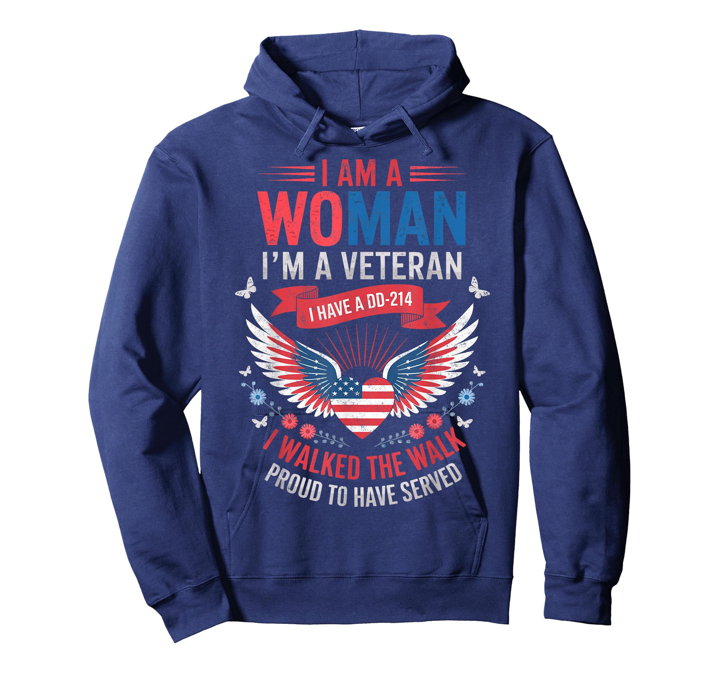 Woman Veteran I Have DD-214 I Walked to Walk Proud to Served T-Shirt