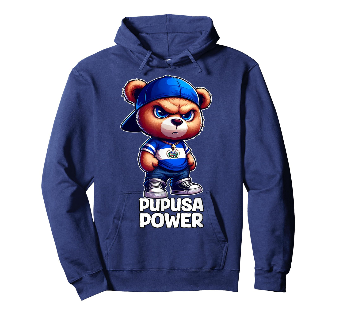 PUPUSA Power Cute Teddy Bear El Salvador Flag Salvadorian T-Shirt