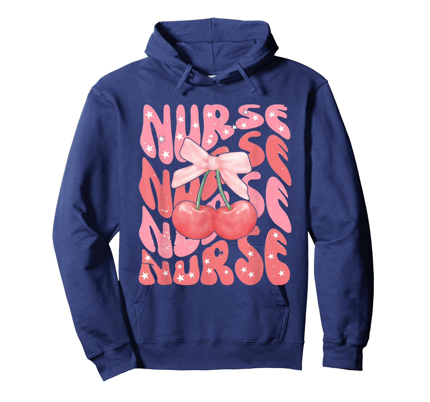 Cute Cherry Coquette Nurse Pink Bow Girlcore Nurse ICU ER RN T-Shirt