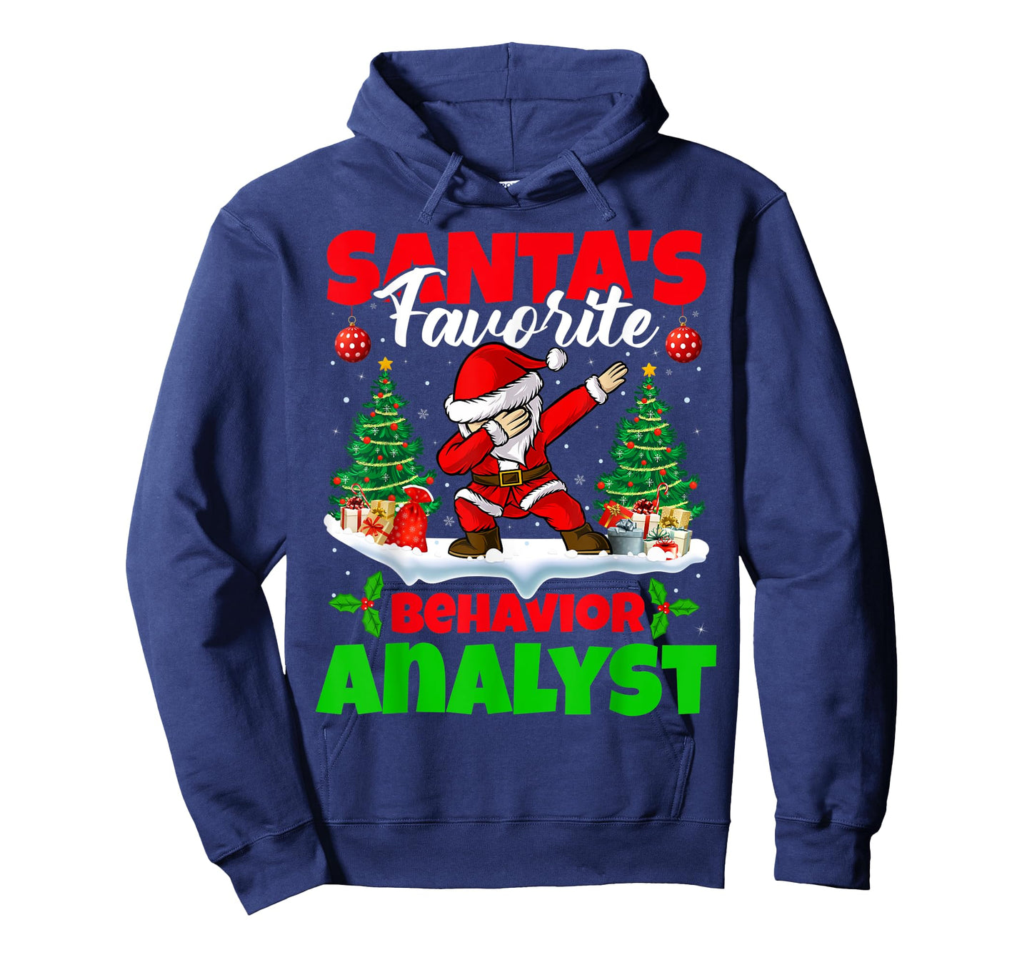 Xmas Dabbing Santa's Favorite Behavior Analyst Christmas T-Shirt