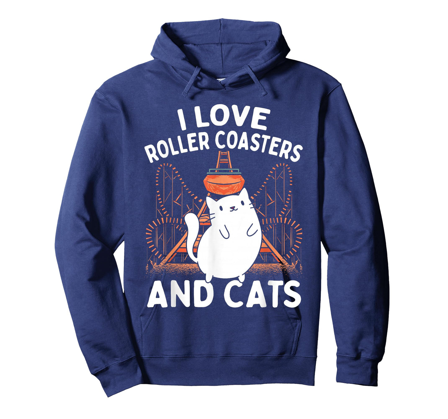 Theme Park Vacation I Love Roller Coasters and Cats T-Shirt