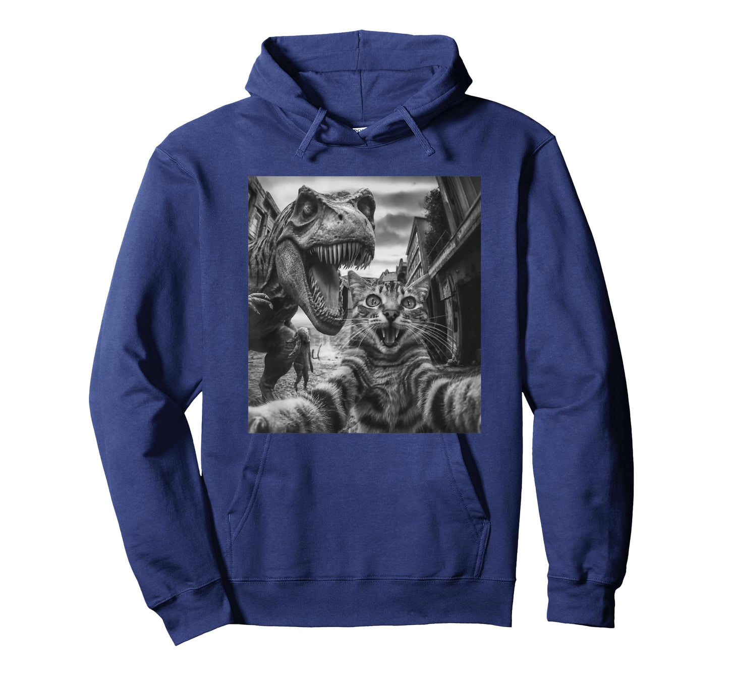 Cat T Rex Dinosaur Selfie Funny Retro Classic Photo T-Shirt