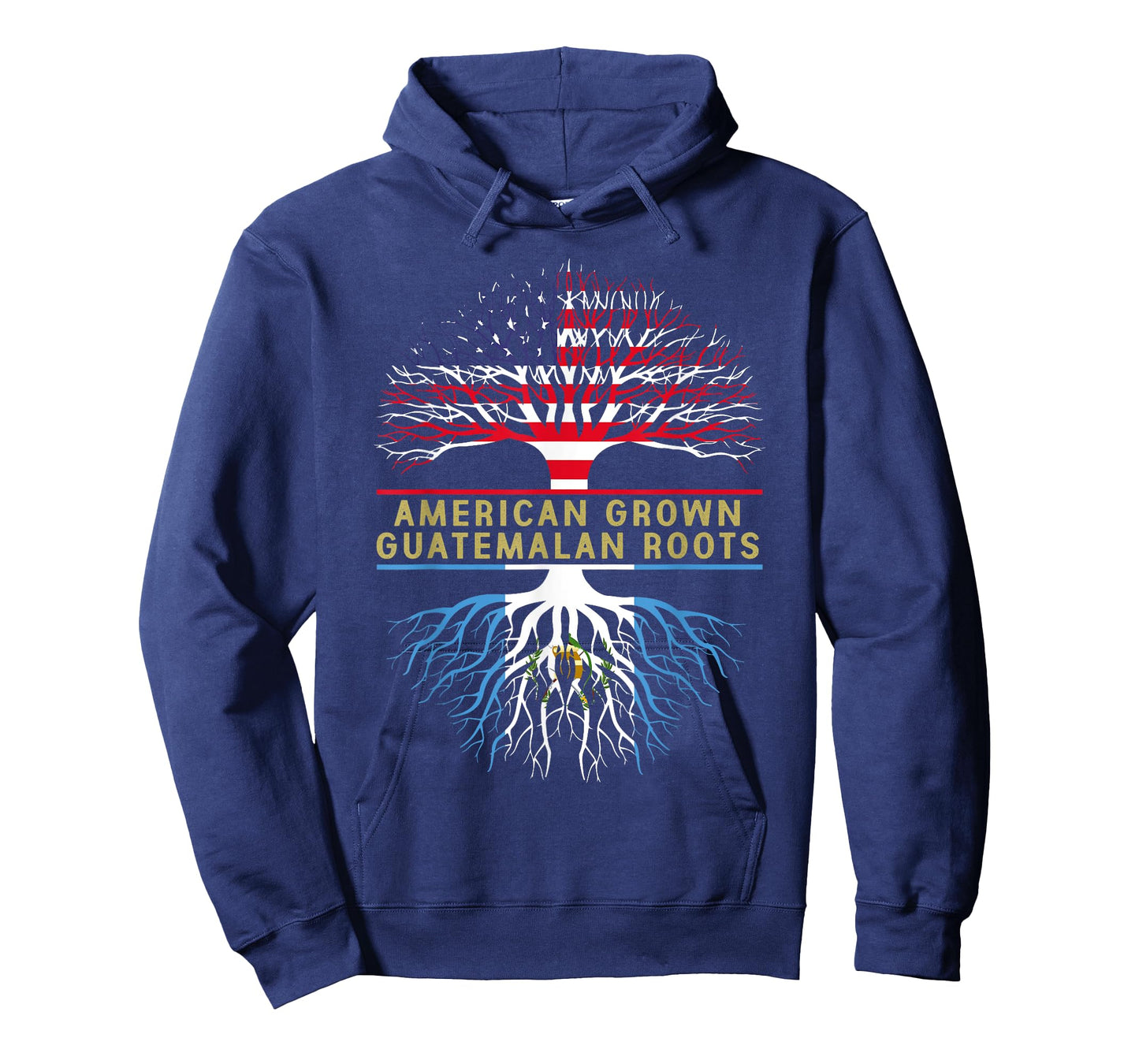 American Grown Guatemalan Roots America Guatemala Tree Flag T-Shirt