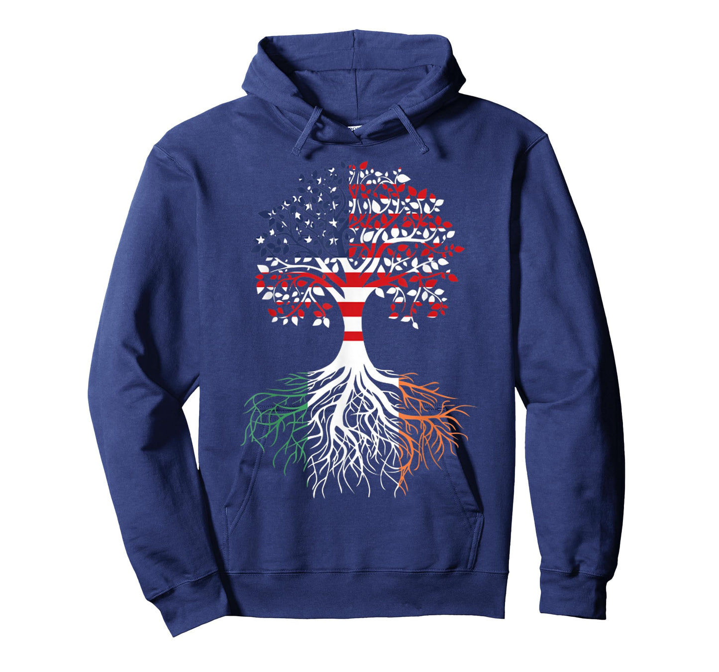 Irish Roots American Grown Tree Flag T-Shirt