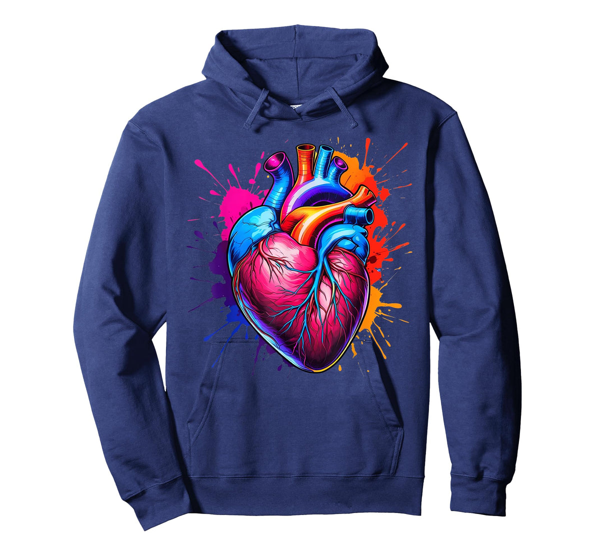 Paint Splash Anatomical Heart Cardiac Nurse Cardiology CVICU T-Shirt