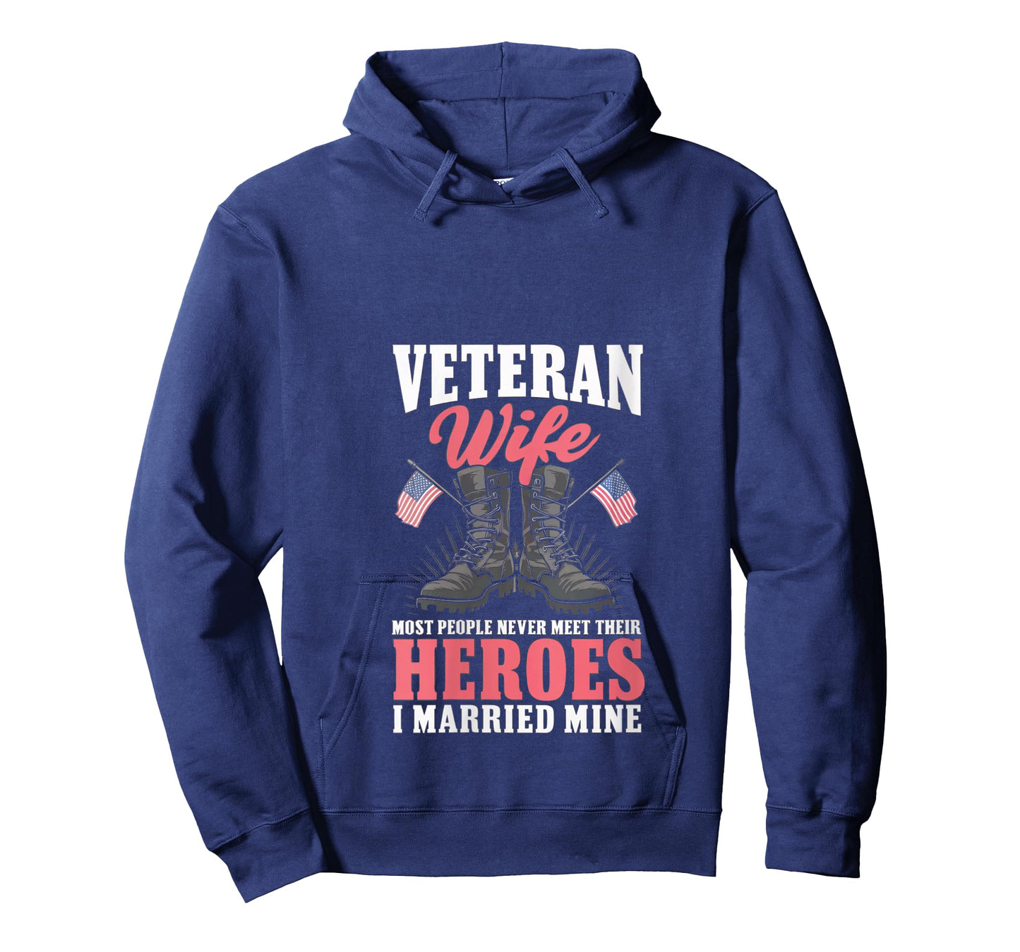 Womens Veteran Wife Shirt Married Mine Hero Husband Proud Women V-Neck T-Shirt