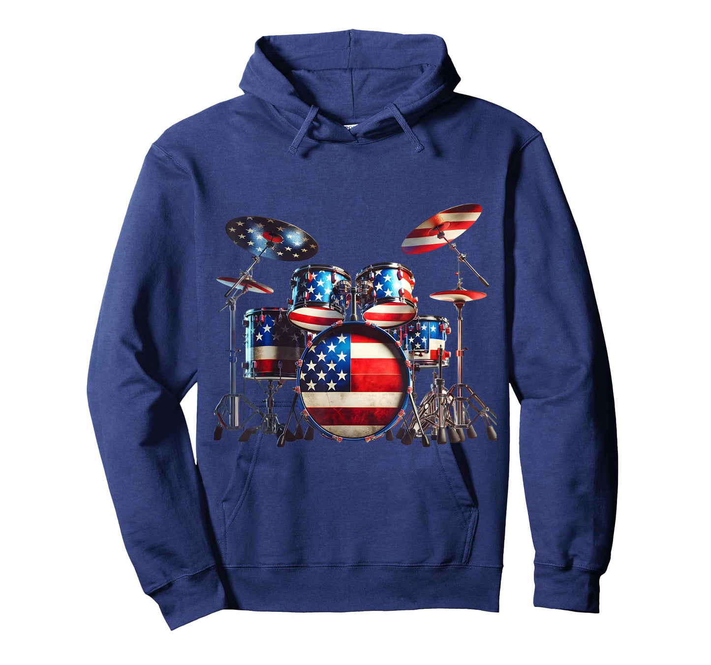 American Flag Drum Drumset 4th of July USA Patriotic Drummer T-Shirt