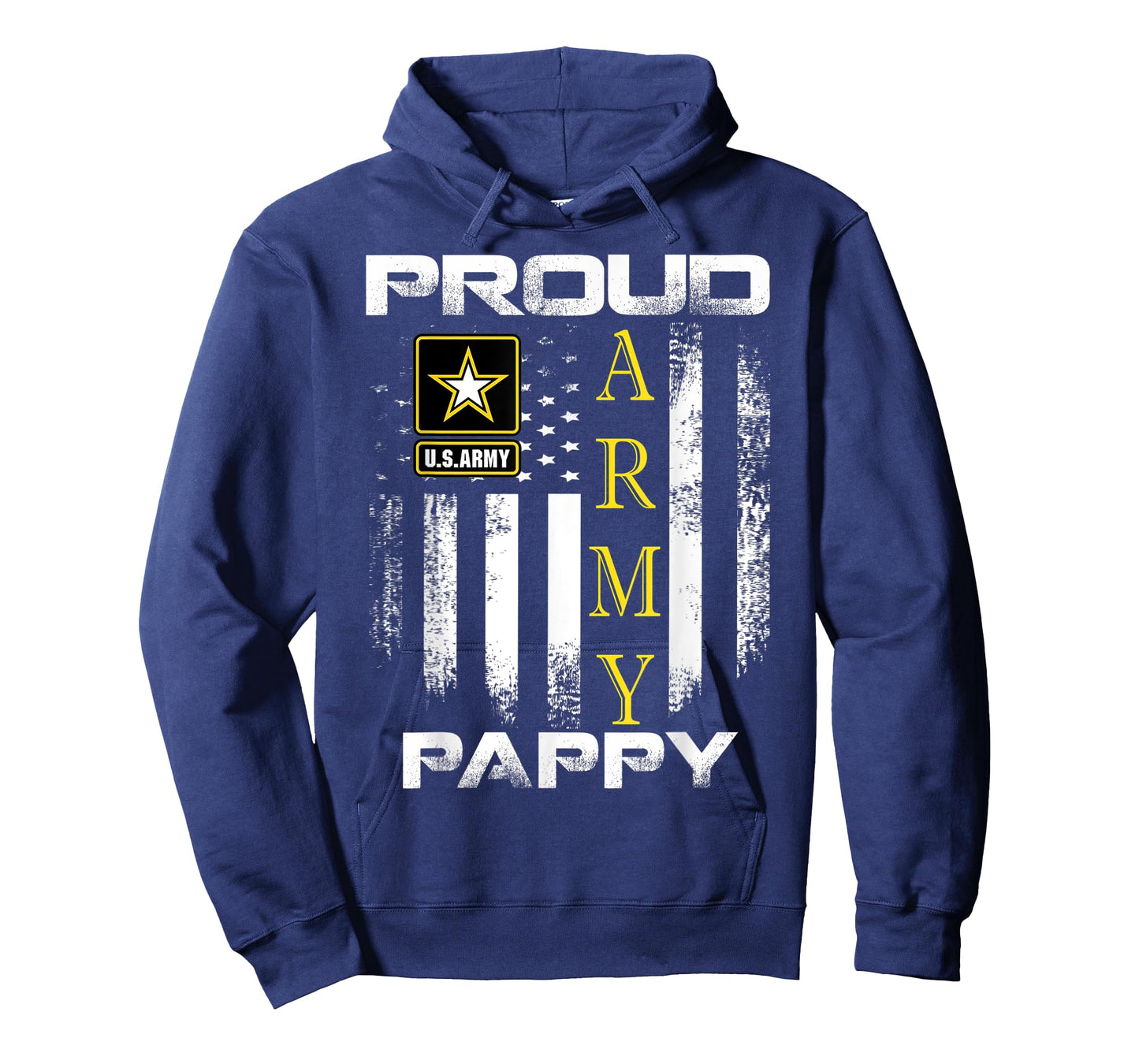 Vintage Proud Army Pappy With American Flag Gift T-Shirt