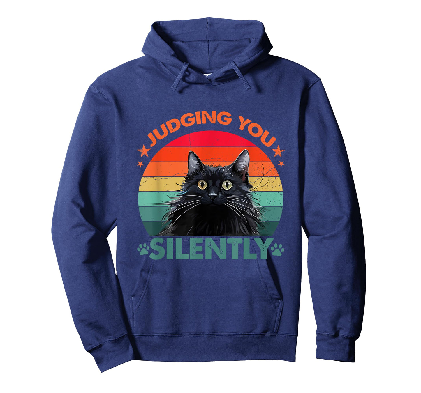 Vintage Funny Cat Judging You Silently Cat T-Shirt for Men Women Kids