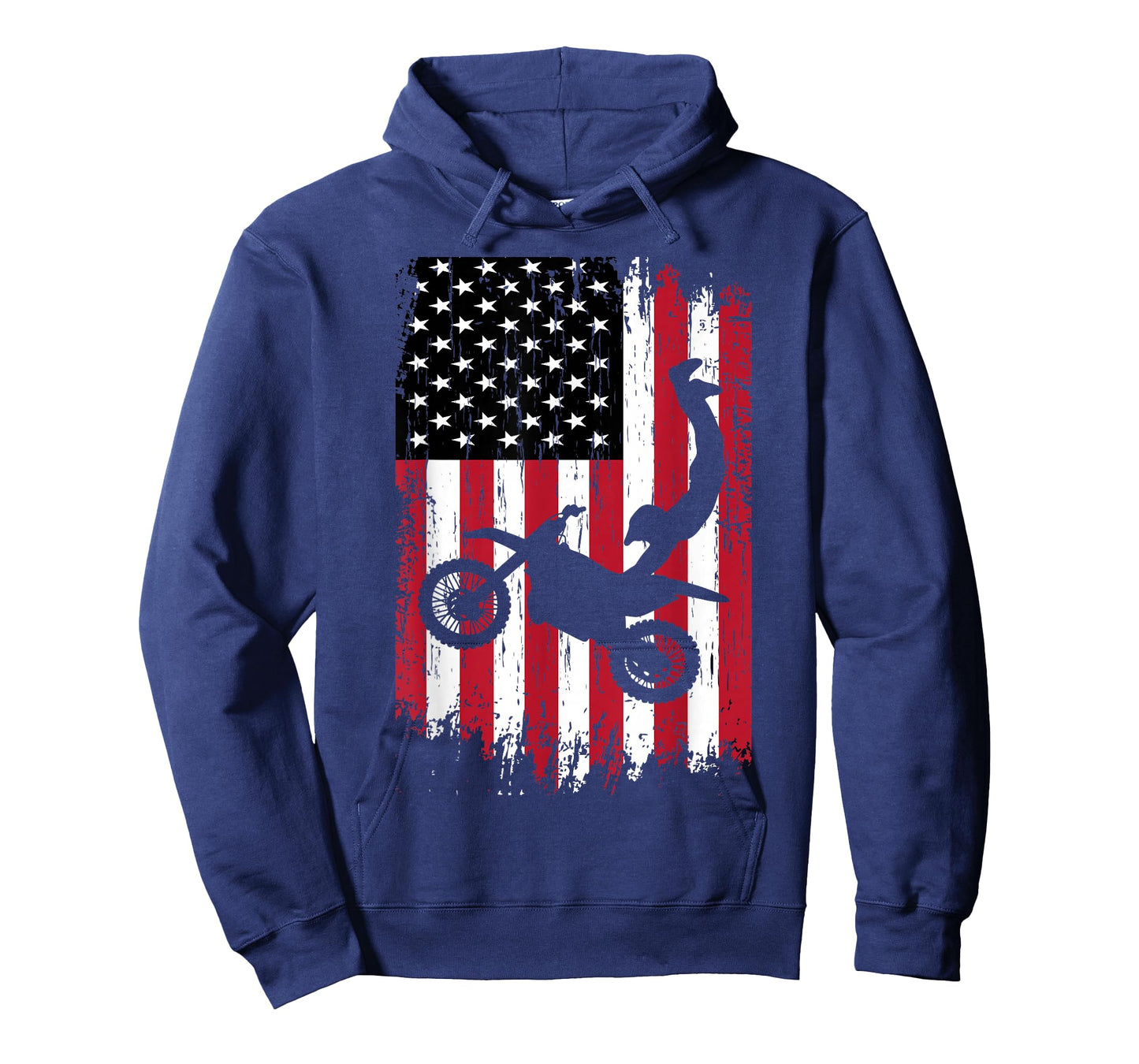 Supercross Freestyle Motocross American Flag Motorcycle T-Shirt
