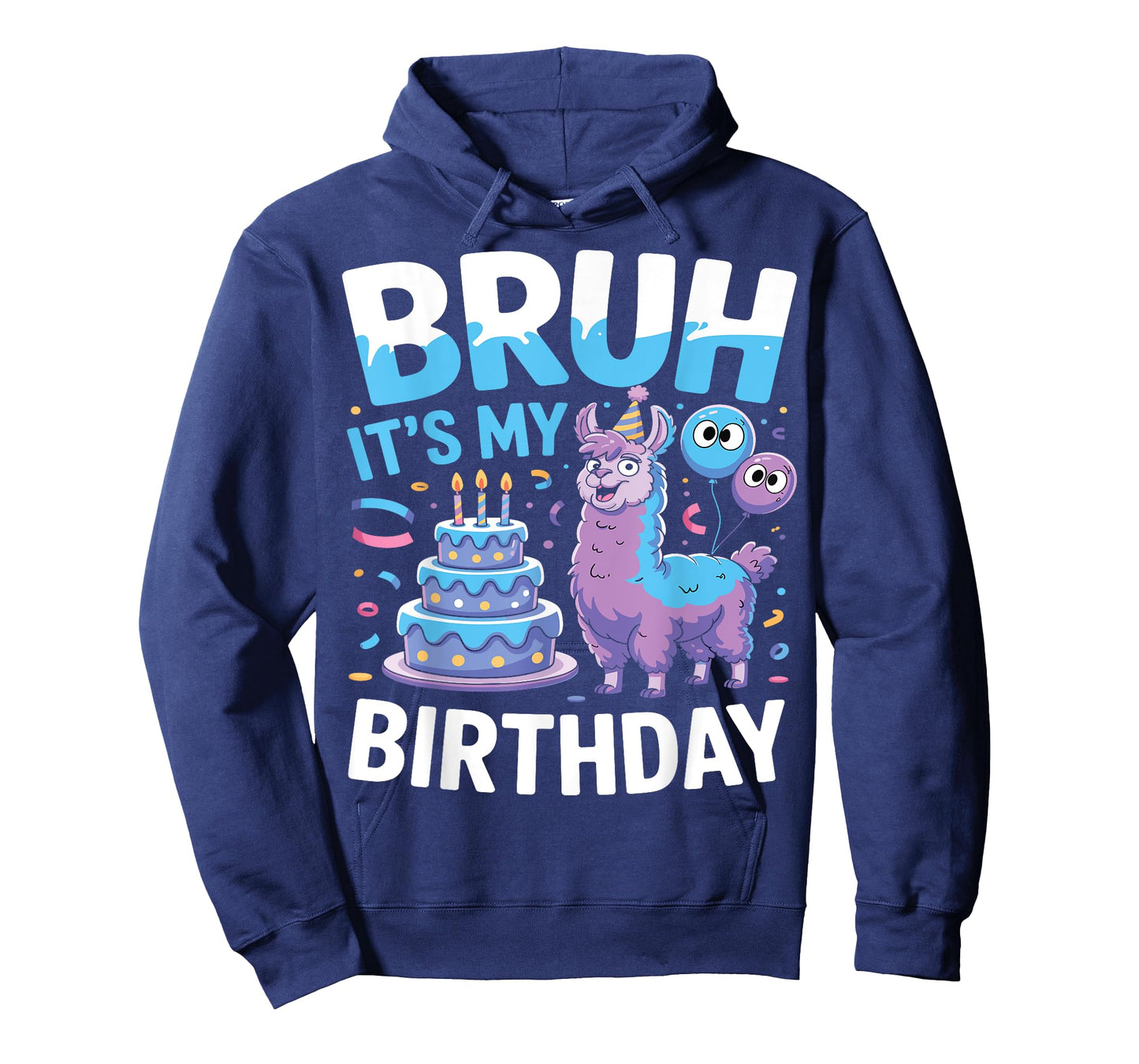 Bruh Its My Birthday Boy Llama Large Pinata Girl Family Bday T-Shirt
