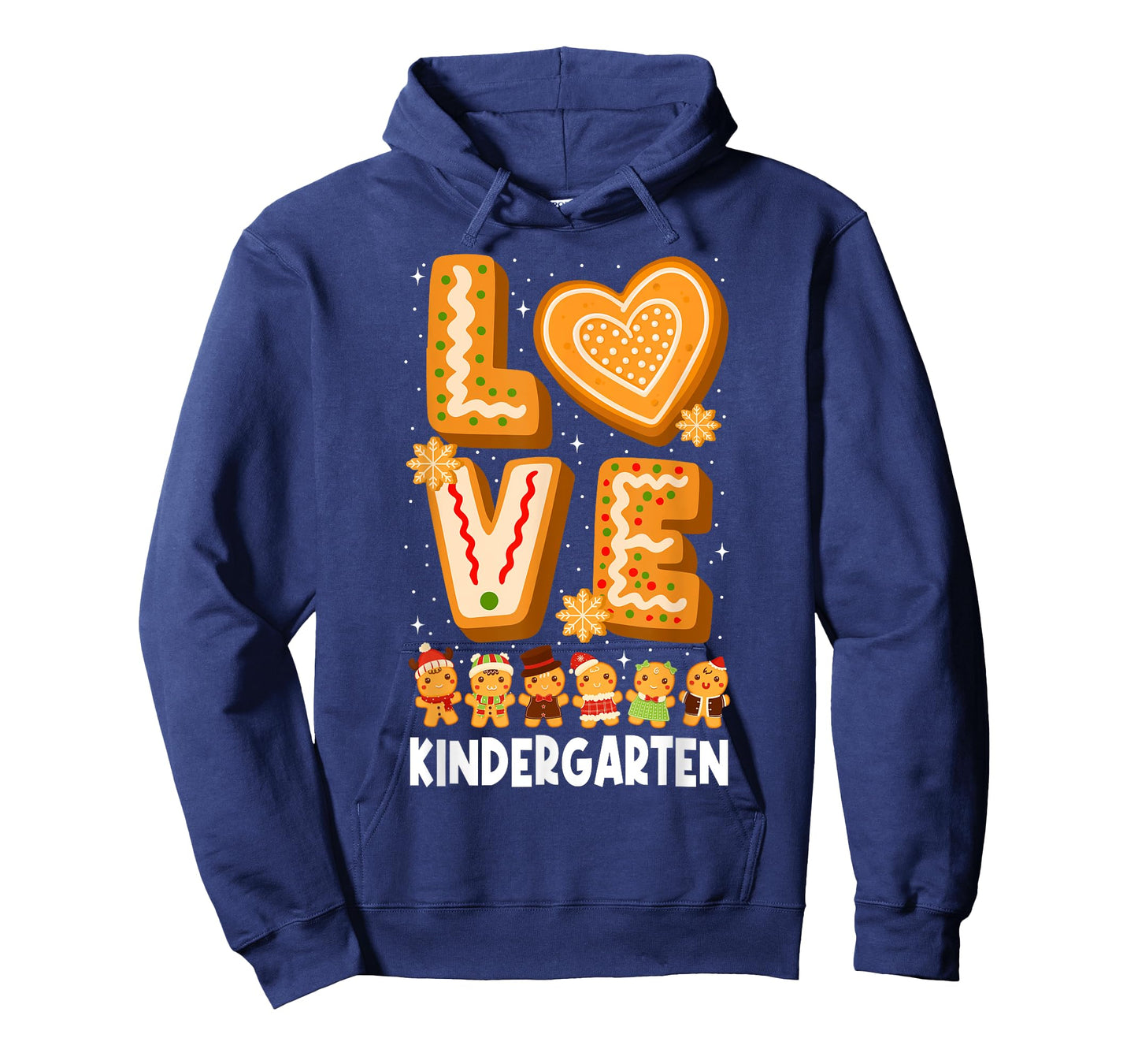 Love Kindergarten Gingerbread Man Christmas Teacher Students T-Shirt