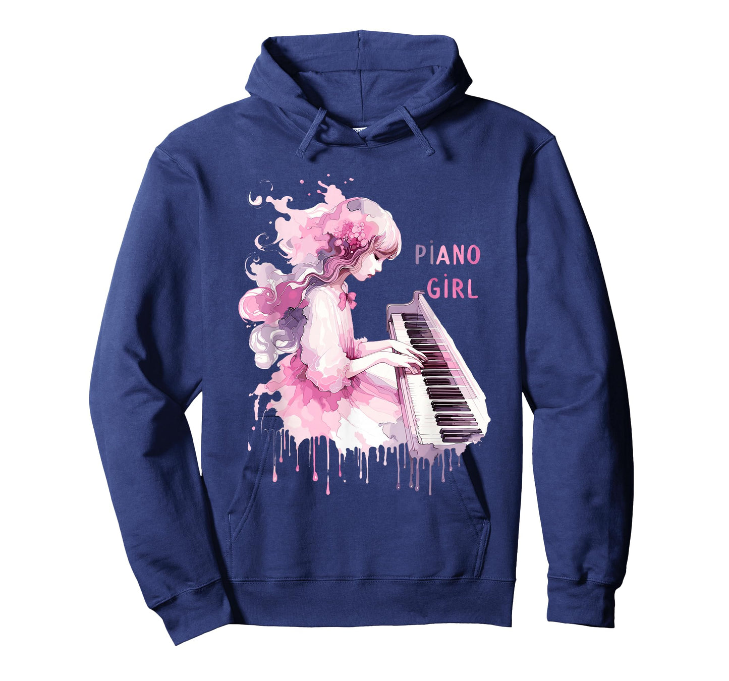 Cute Watercolor Piano Girl Pianist Keyboard Musician Music T-Shirt