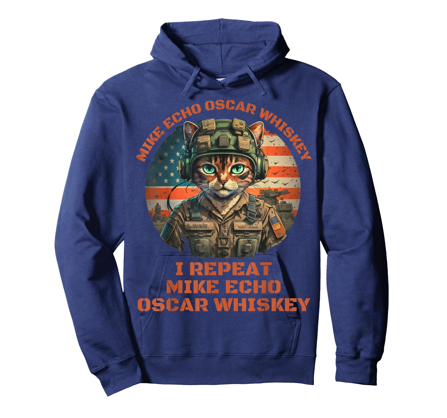 Funny Cat Military Mike Echo Oscar Foxtrot MEOW T-Shirt