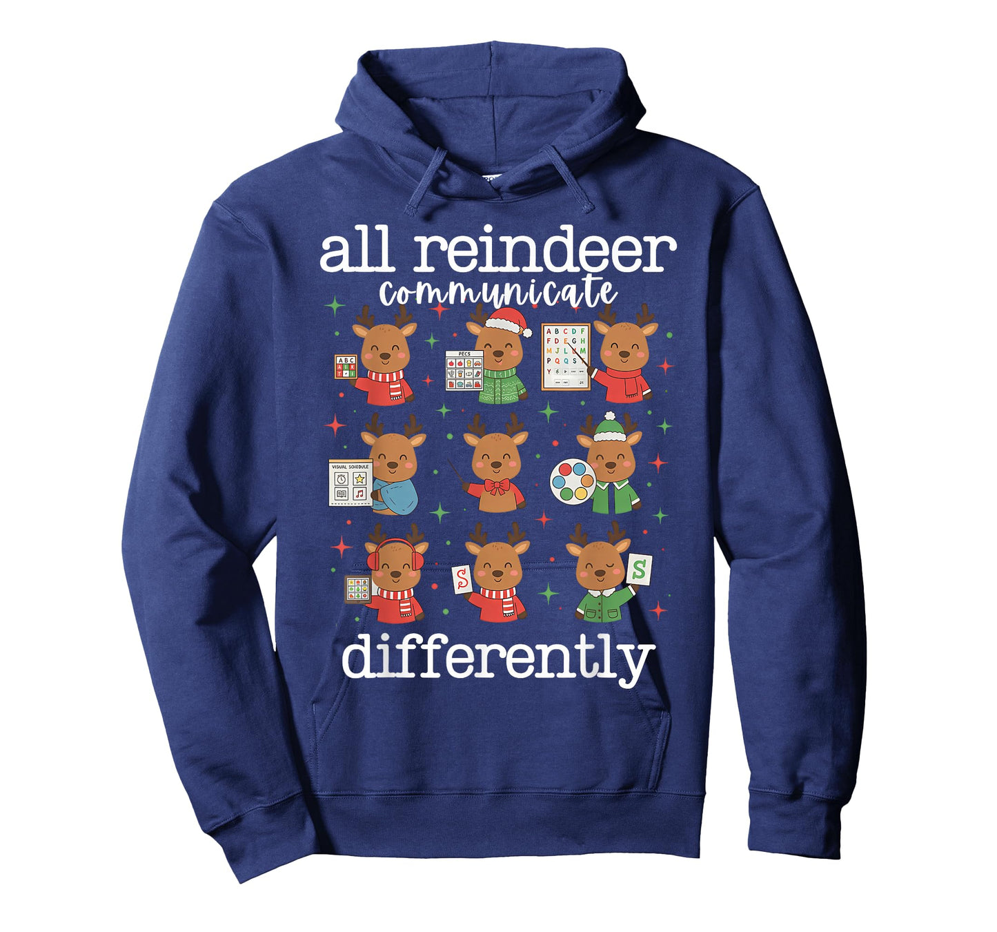 All Reindeer Communicate Differently Xmas Autism Awareness T-Shirt