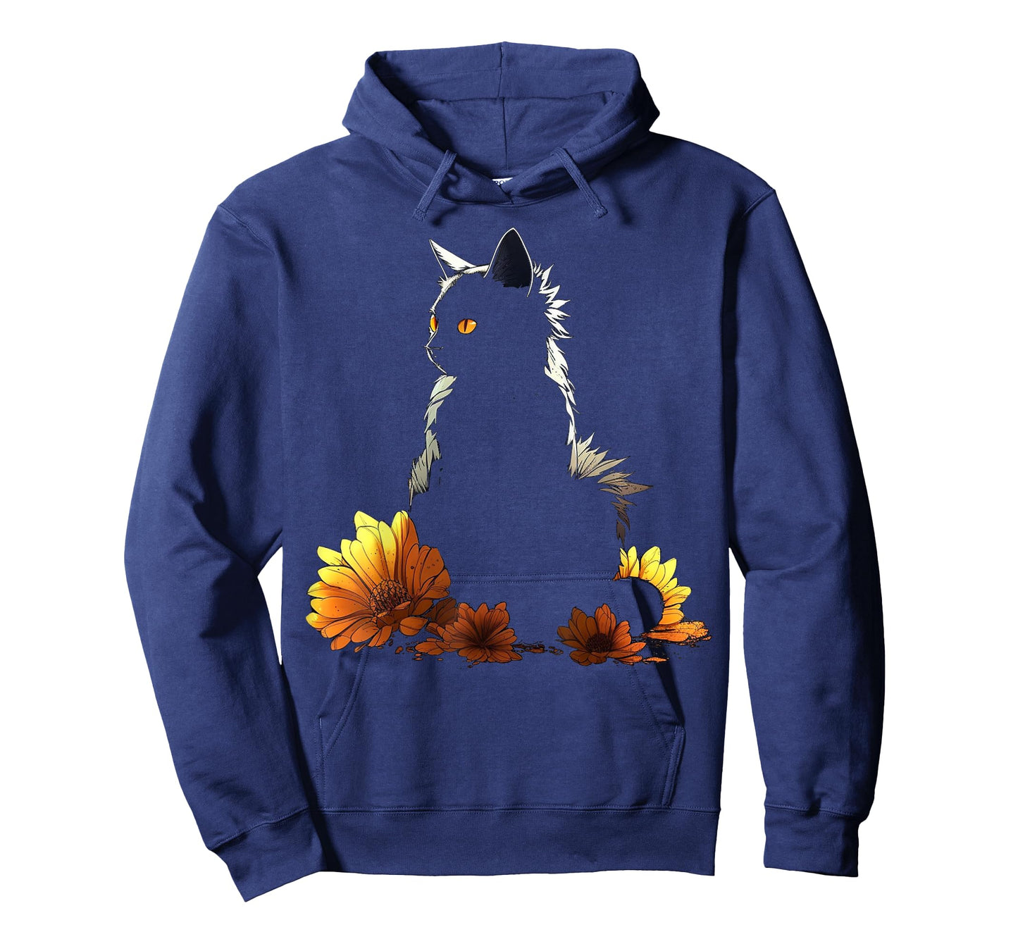 Cat Flowers Artwork - Cat Motif Animal T-Shirt