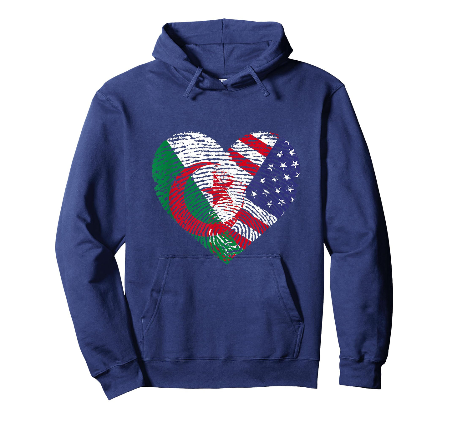 Algerian American Fingerprint Flags T-Shirt