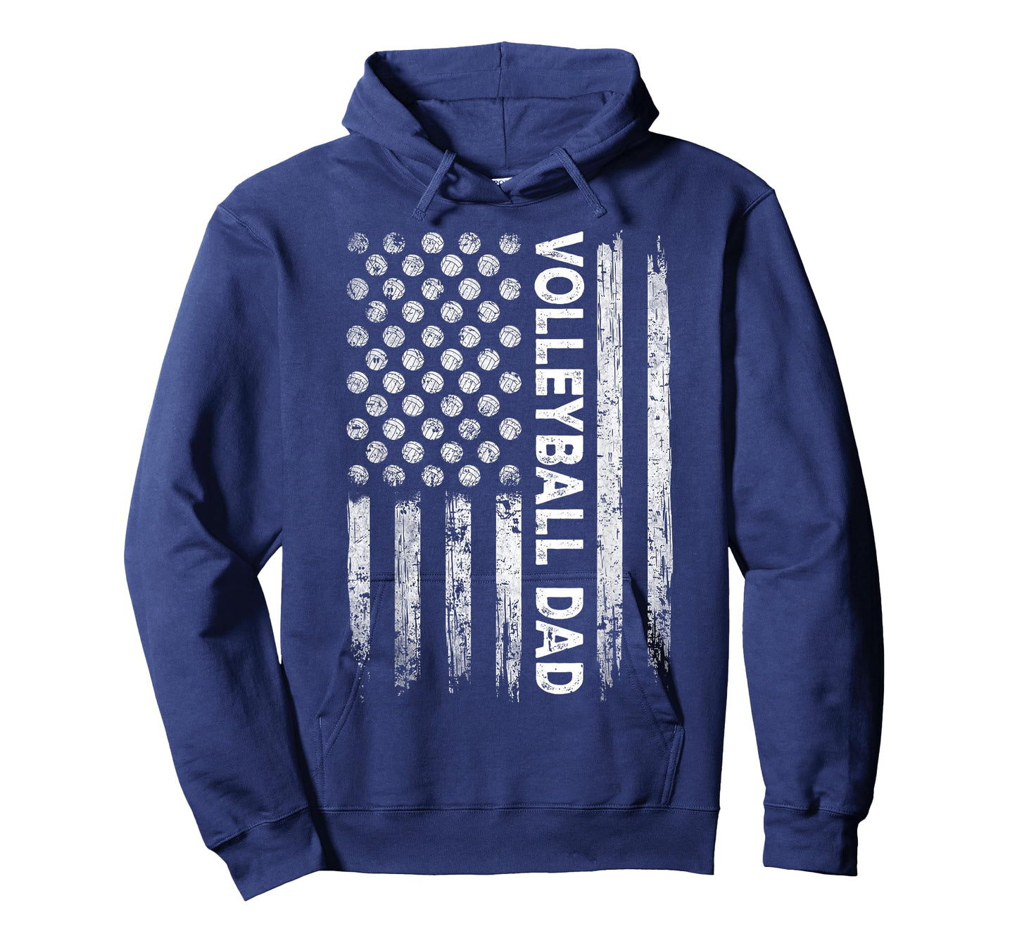 Vintage Volleyball Dad USA Flag Retro Fathers Day Daddy Papa T-Shirt