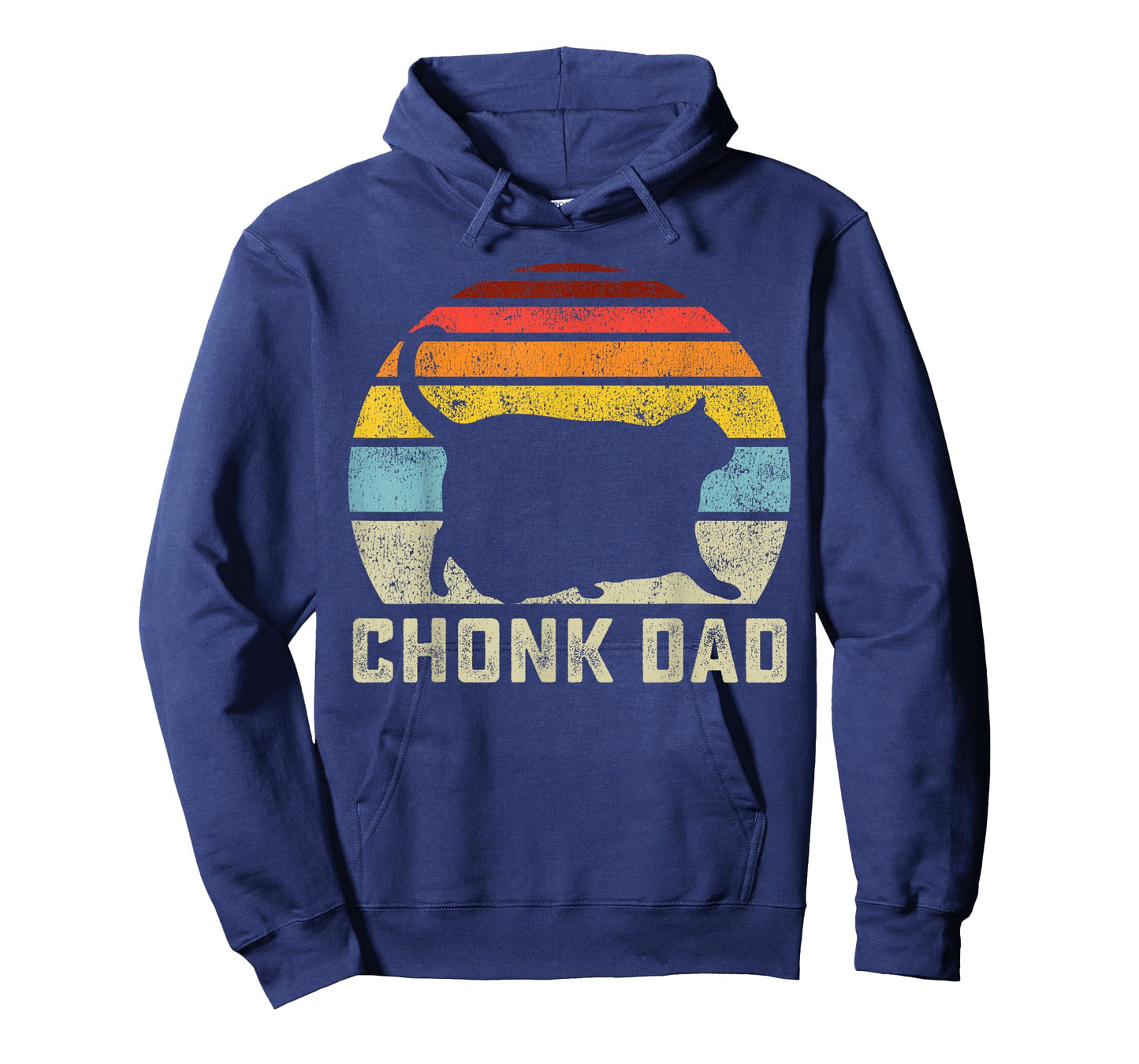 Chonk Cat Dad Scale Meme Funny Retro Style Daddy Cats Memes T-Shirt