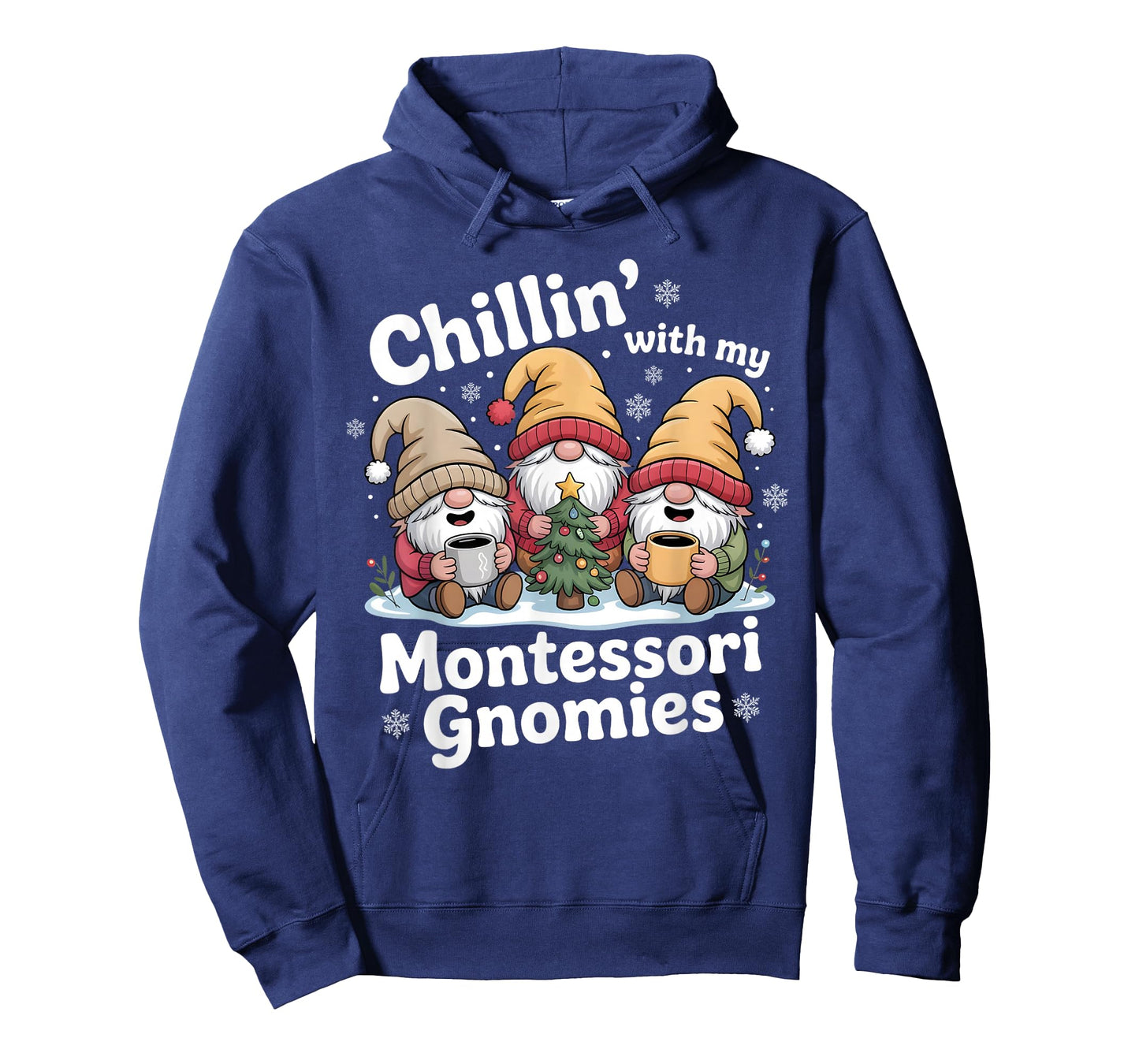 Chillin' with My Montessori Gnomies Matching Christmas T-Shirt