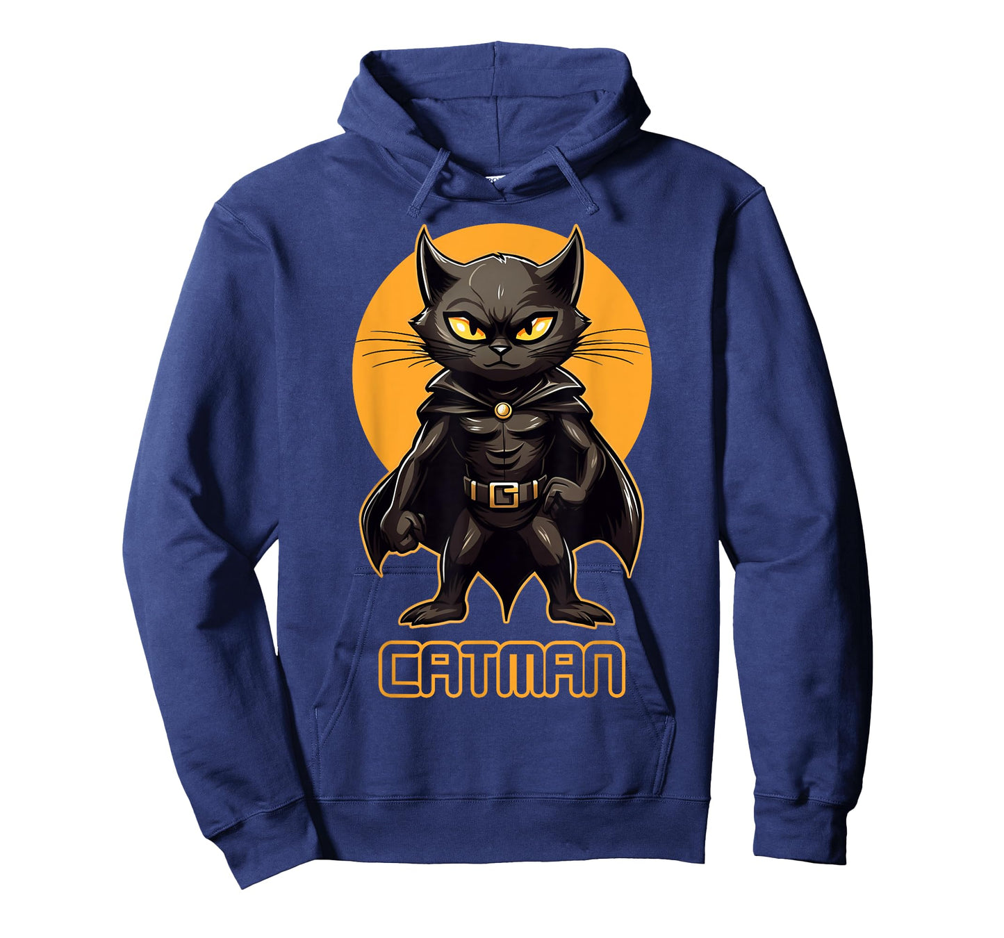 Superhero Cat, Catman, Funny Black Cat, Cat With Cape T-Shirt