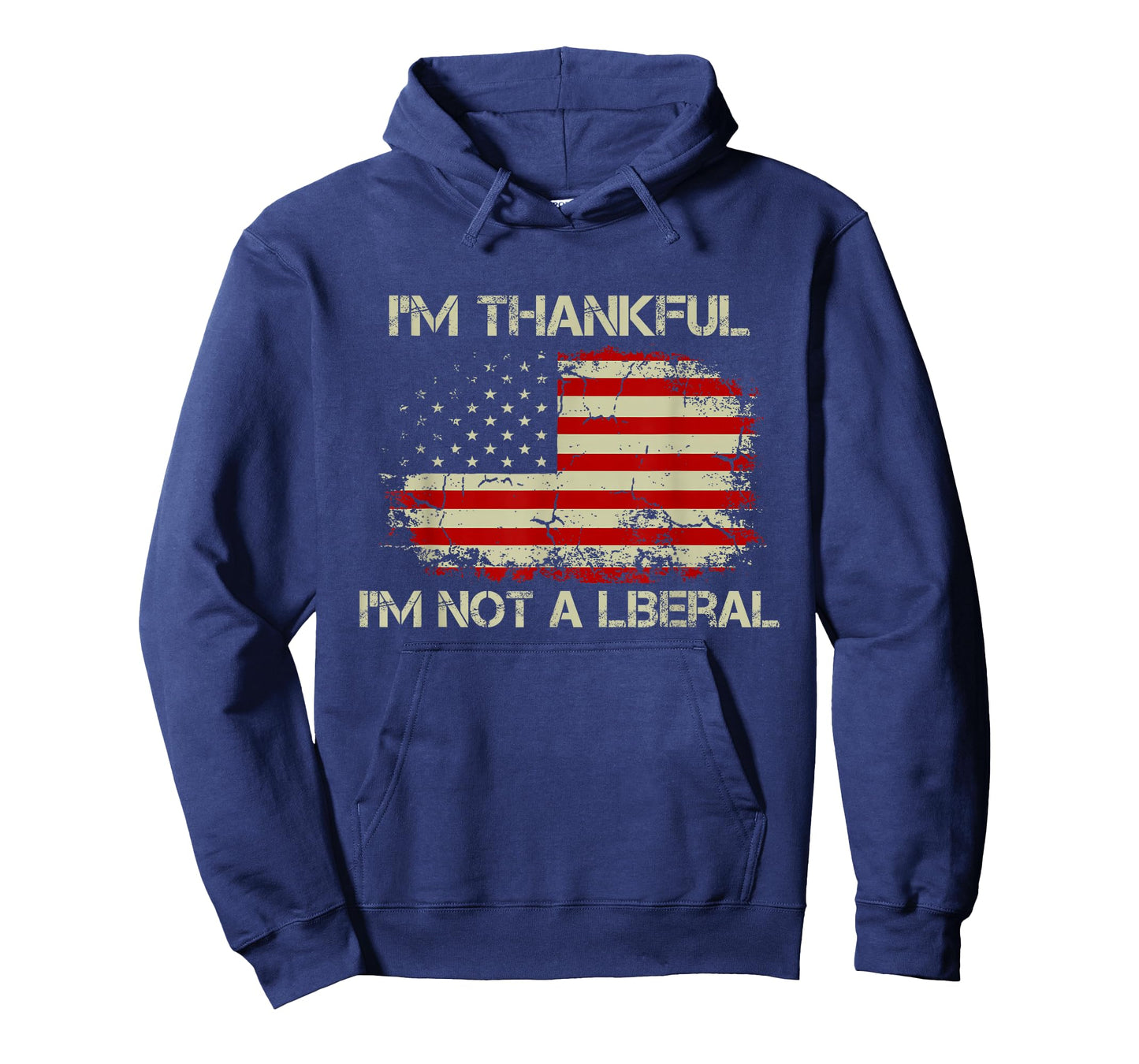 Vintage Retro I'm Thankful I'm Not A Liberal Funny US Flag T-Shirt