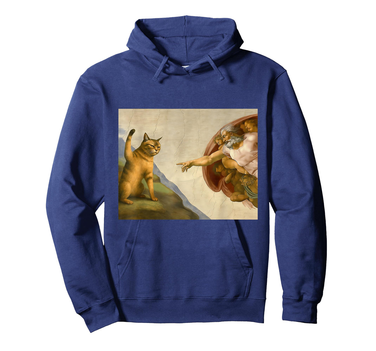Funny Cat God Creation of Adam-Michelangelo Jesus Art Meme T-Shirt