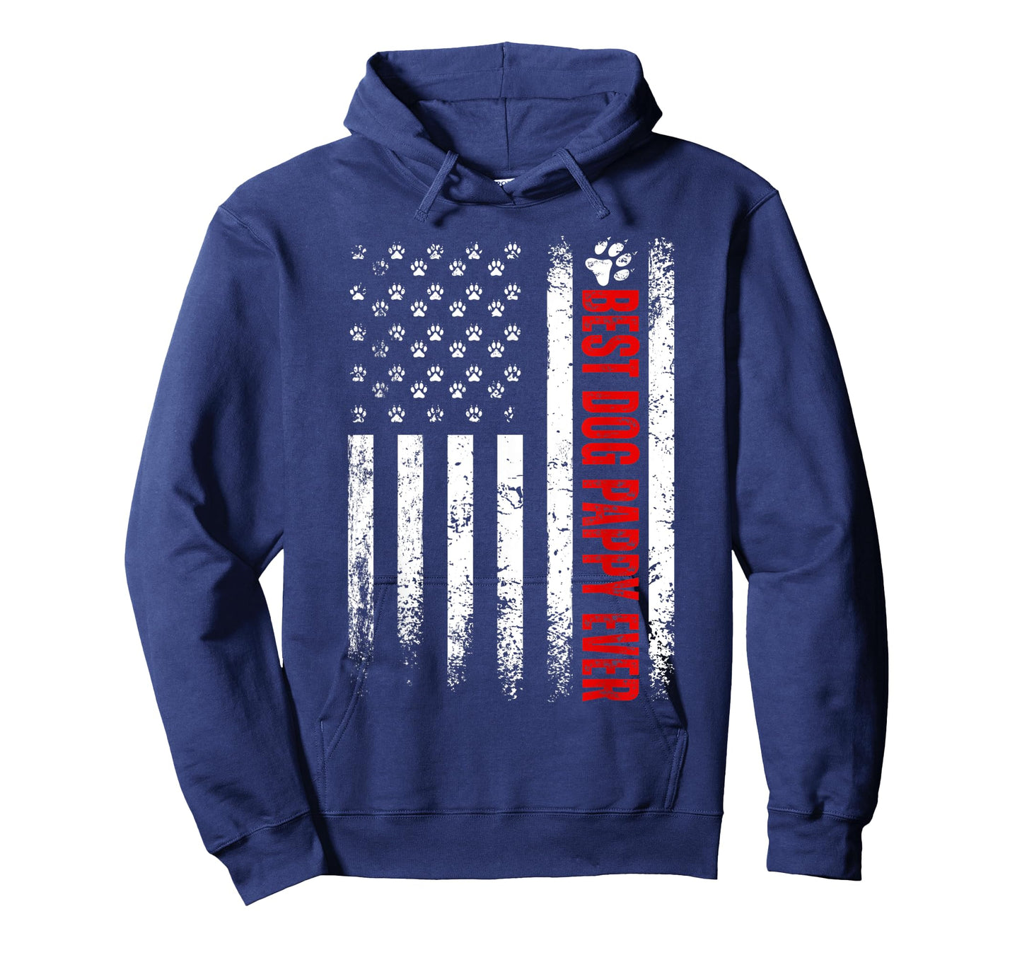 Mens Best Dog Pappy Ever American Flag Family Father's Day T-Shirt