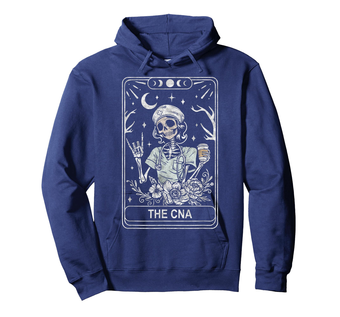 CNA Skeleton Certified Nurse Assistant Tarot Card Halloween T-Shirt