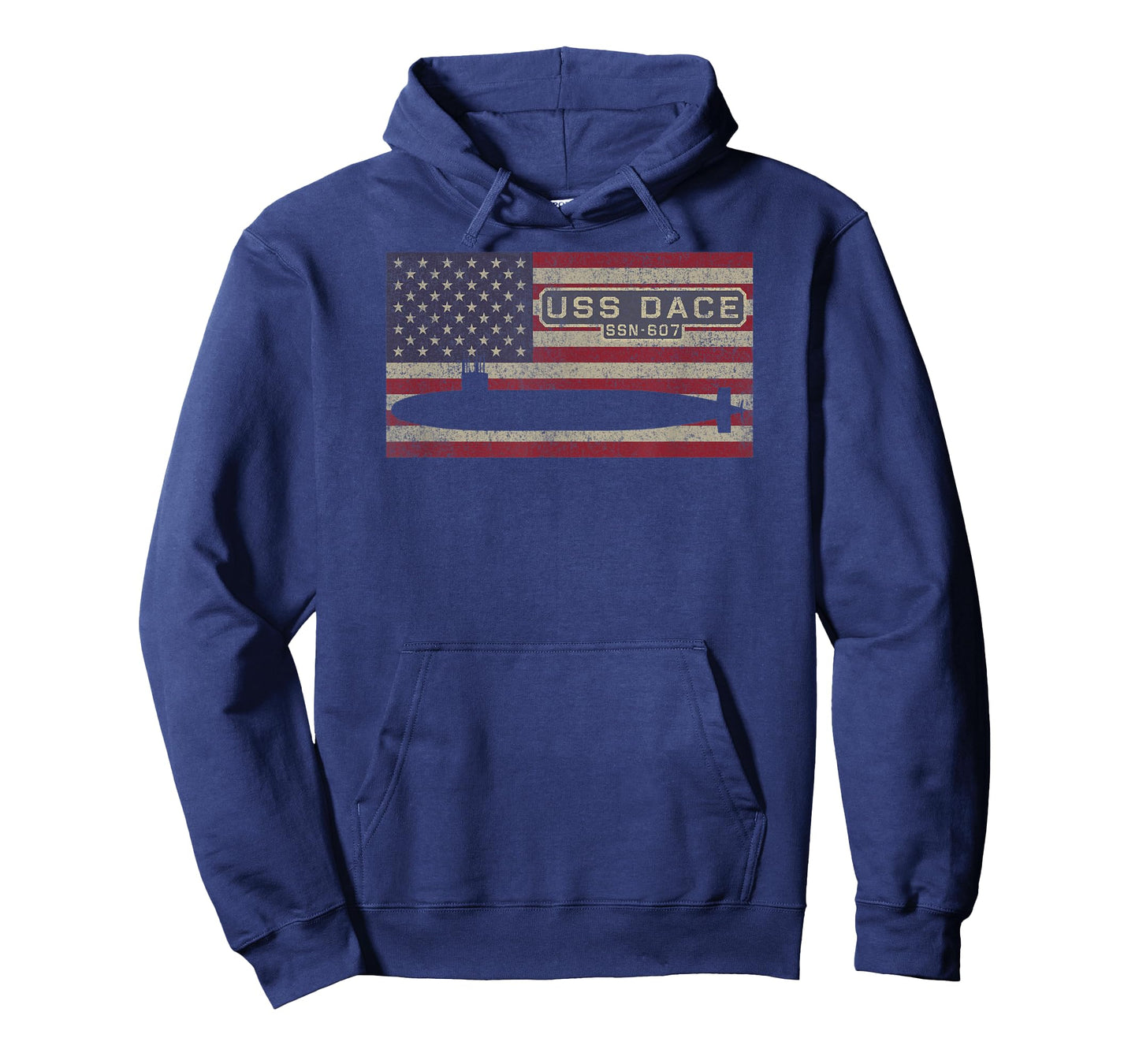 USS Dace SSN-607 Nuclear Submarine American Flag T-Shirt
