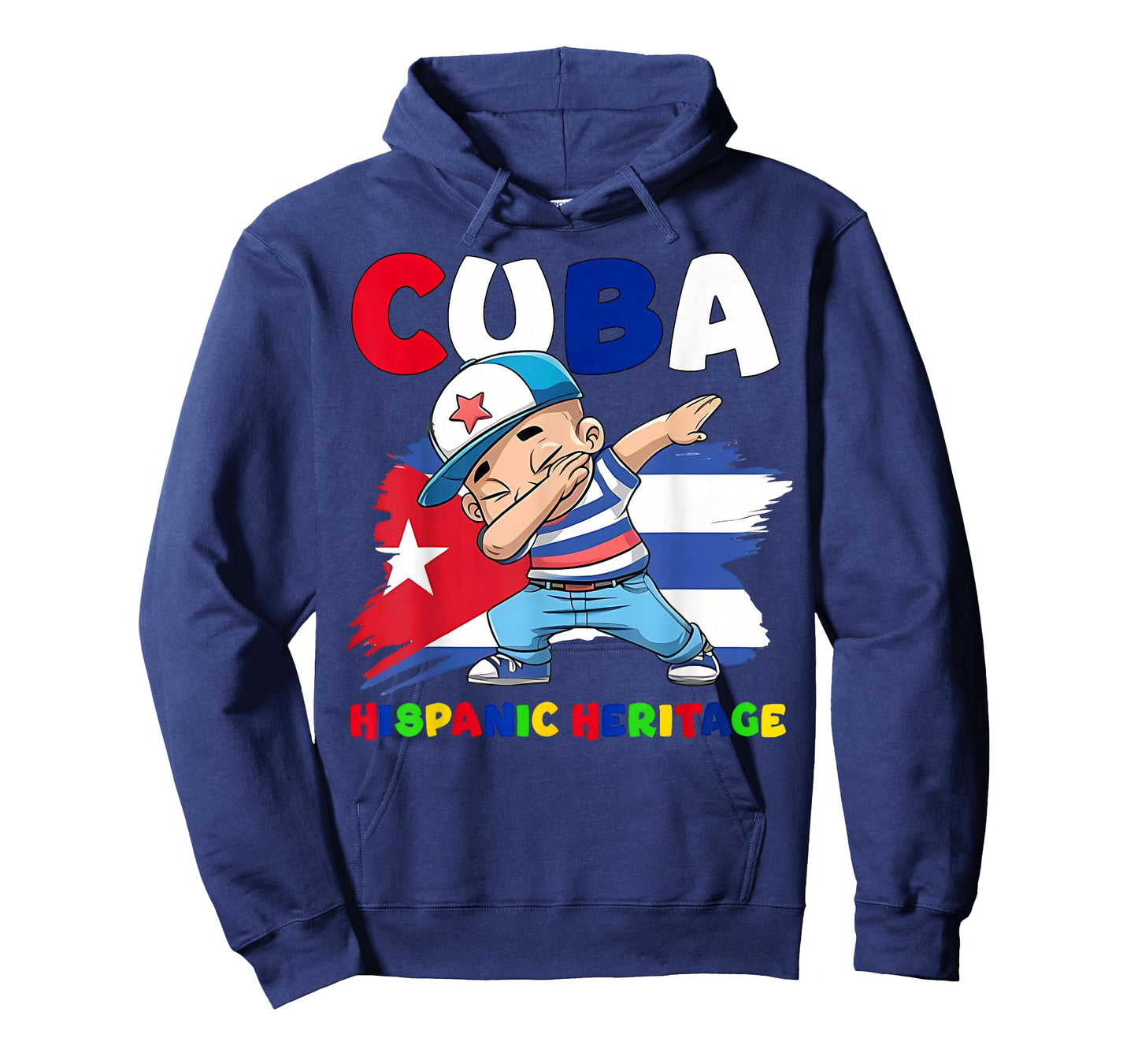Hispanic Heritage Month Cuban Flag Cuba Dabbing Boy Kid T-Shirt