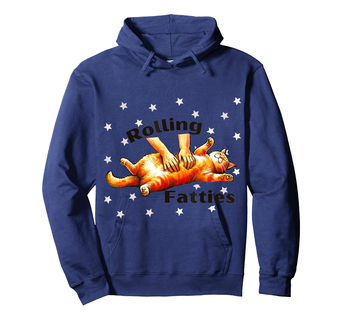 Funny Fat Orange Cat Rolling Fatties Tabby Cat Lover Design T-Shirt