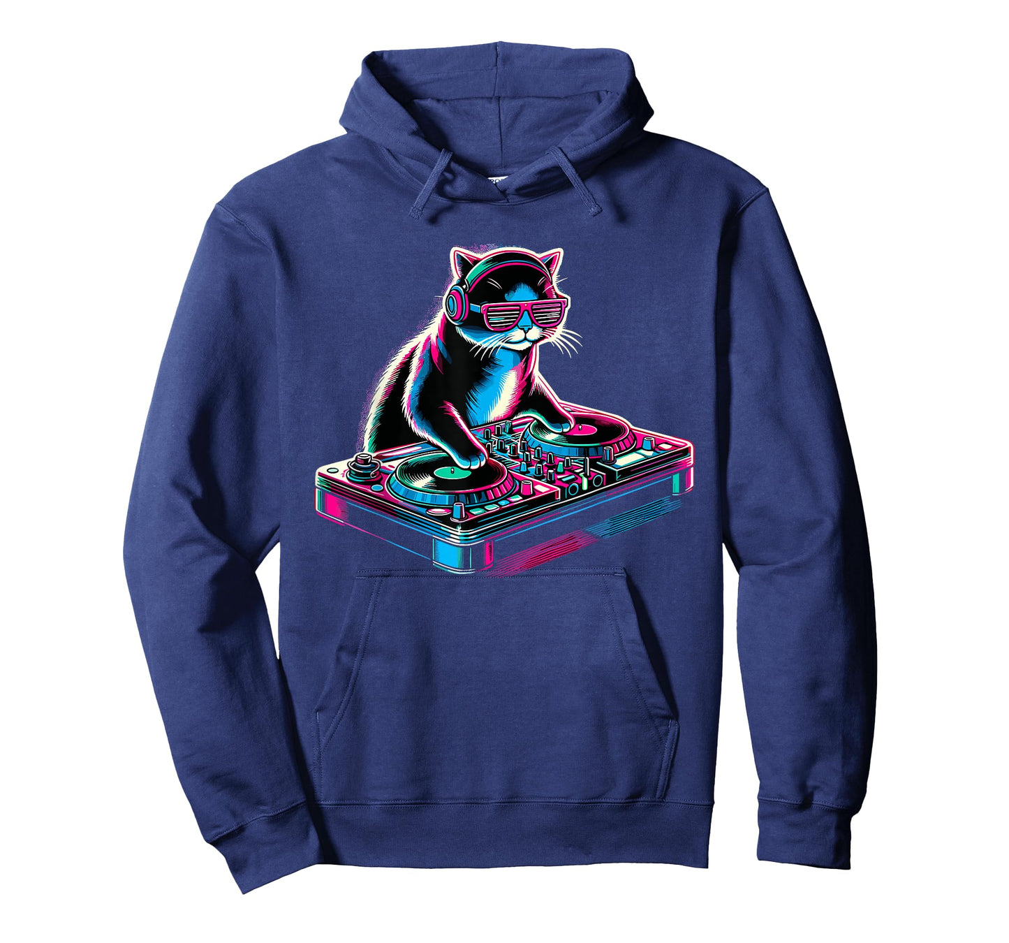 Retro Cat DJ Disco Party Music Gift Funny Cat T-Shirt