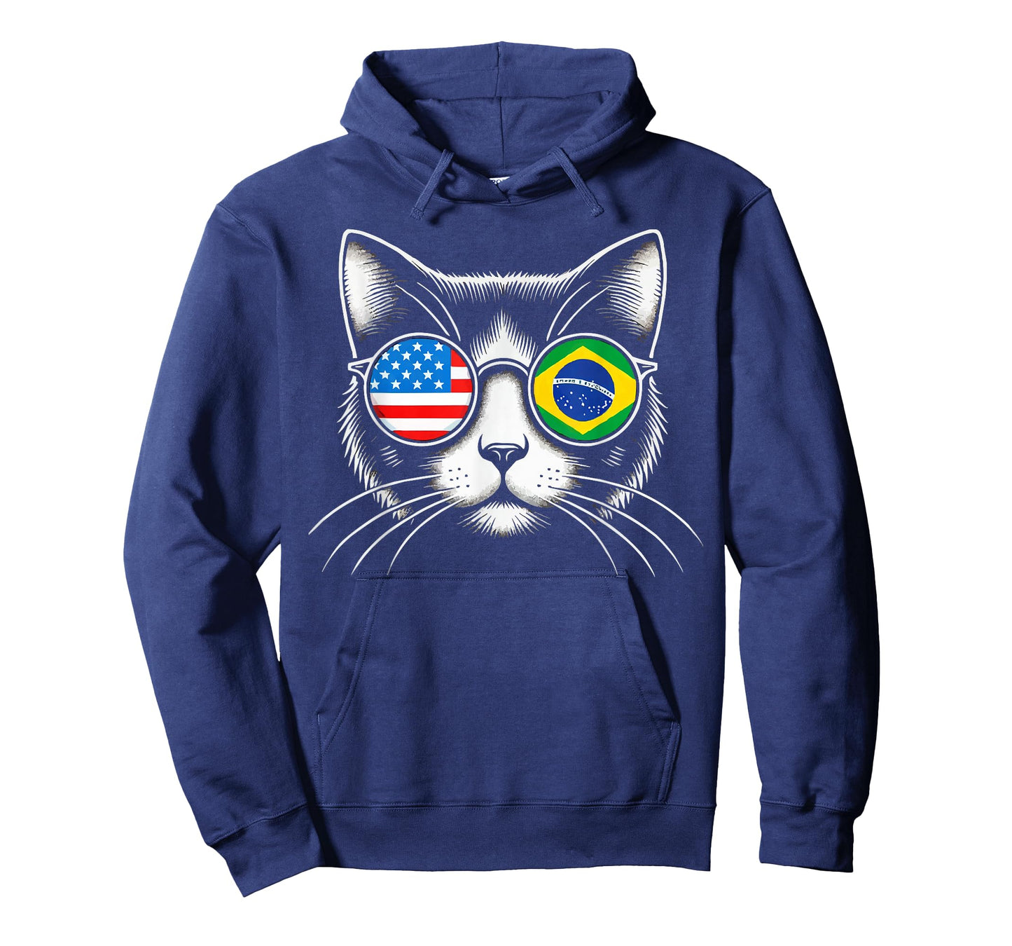 Half American Half Brazilian USA Flag Brazil America T-Shirt