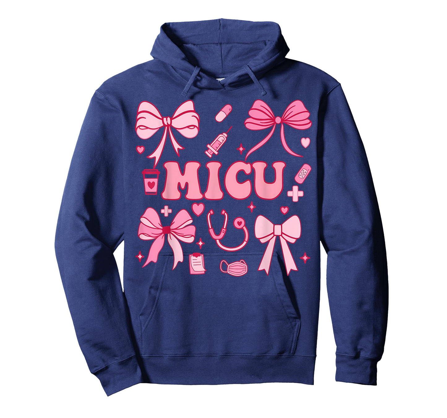 Coquette Bow MICU Nurse Medical Intensive Care Unit Heart T-Shirt