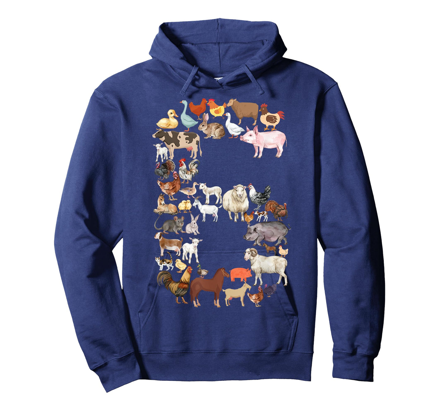 Fun 6th Birthday Farm Animals Theme Boy Kids 6 Year Old Bday T-Shirt