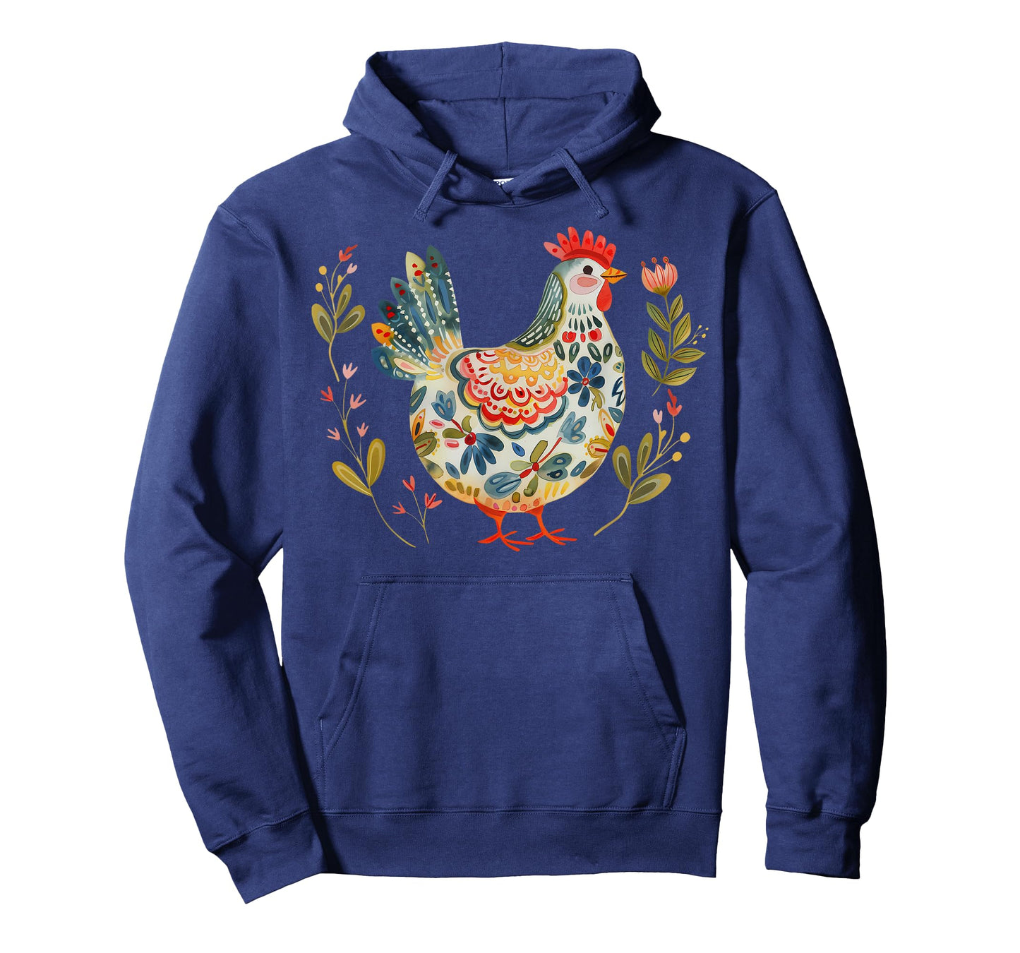 Chicken Boho Flower Folk Art Floral Farmer Chicken Lover T-Shirt