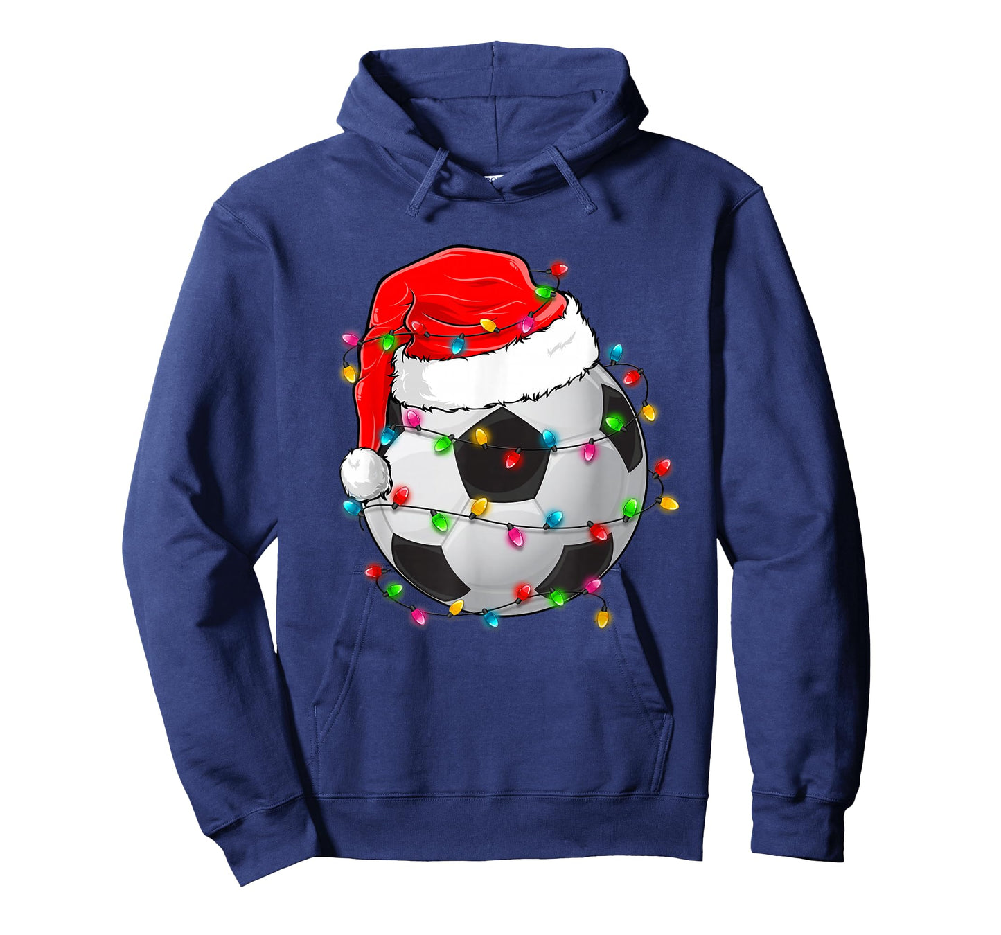 Christmas Soccer Ball Santa Hat Funny Sport Xmas Boys Men T-Shirt