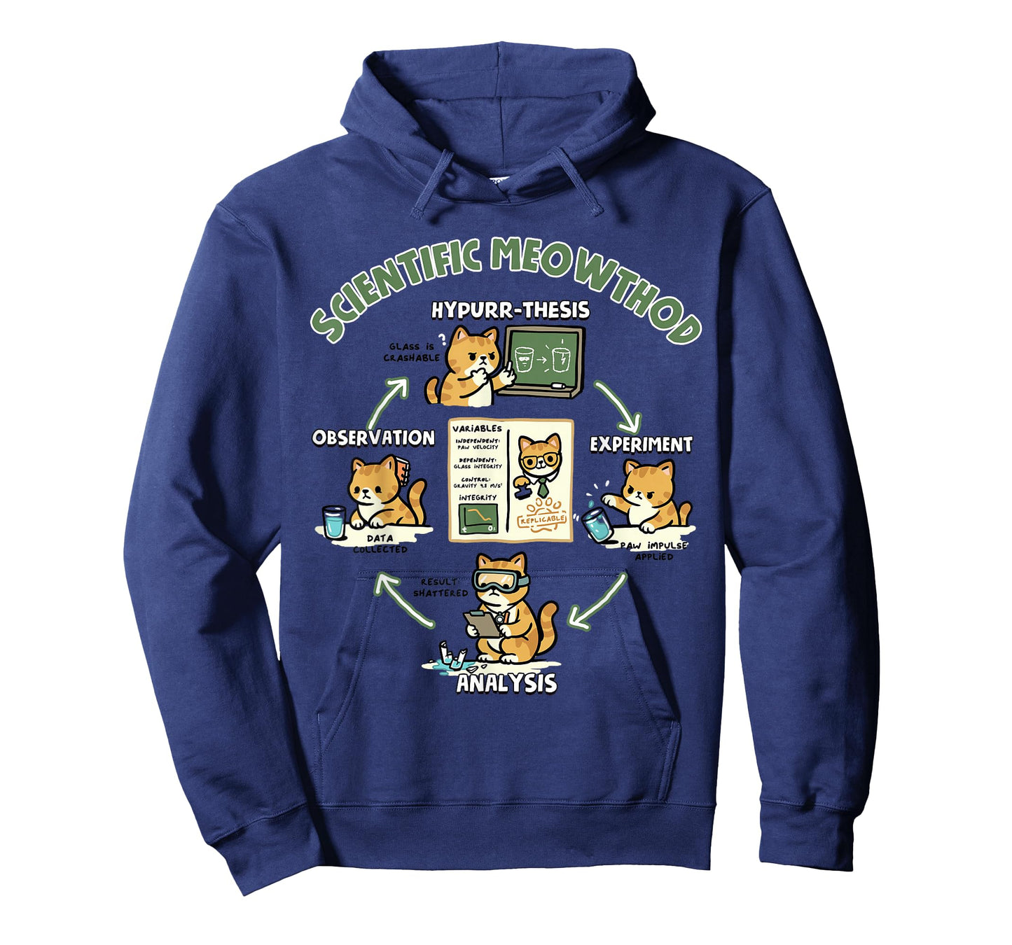 Scientific Meowthod Funny Cat Science Pun Design T-Shirt