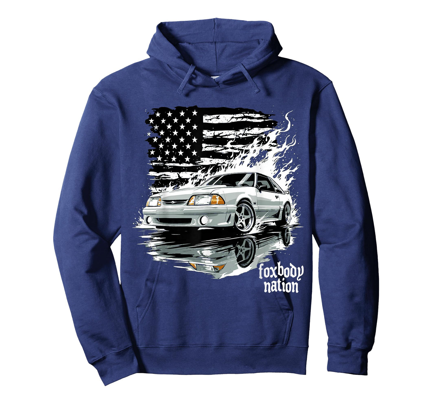 USA Flag Foxbody Nation Car 1990's Patriotic Fox body Stang T-Shirt
