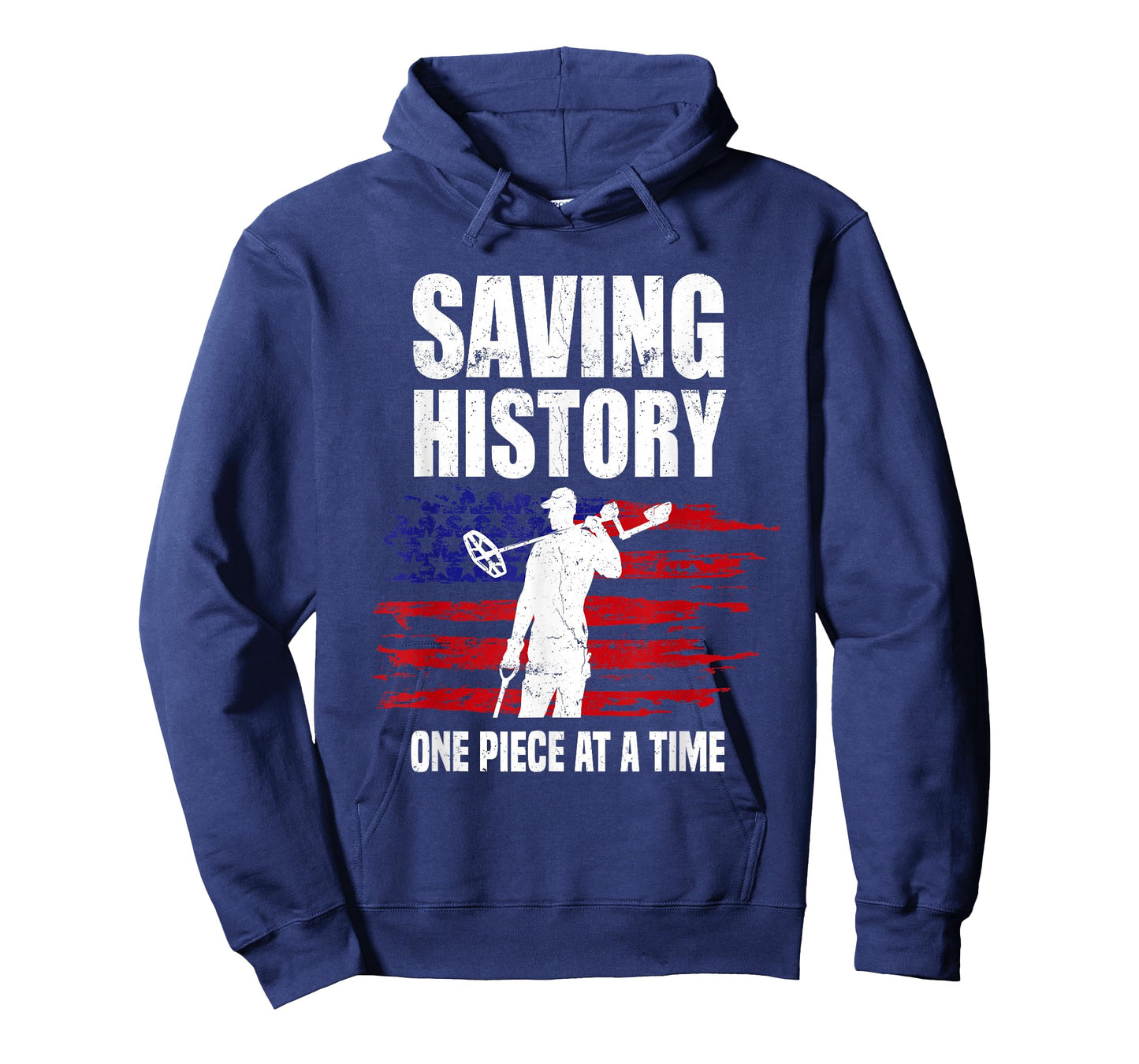 Saving History American Flag USA Funny Metal Detecting T-Shirt