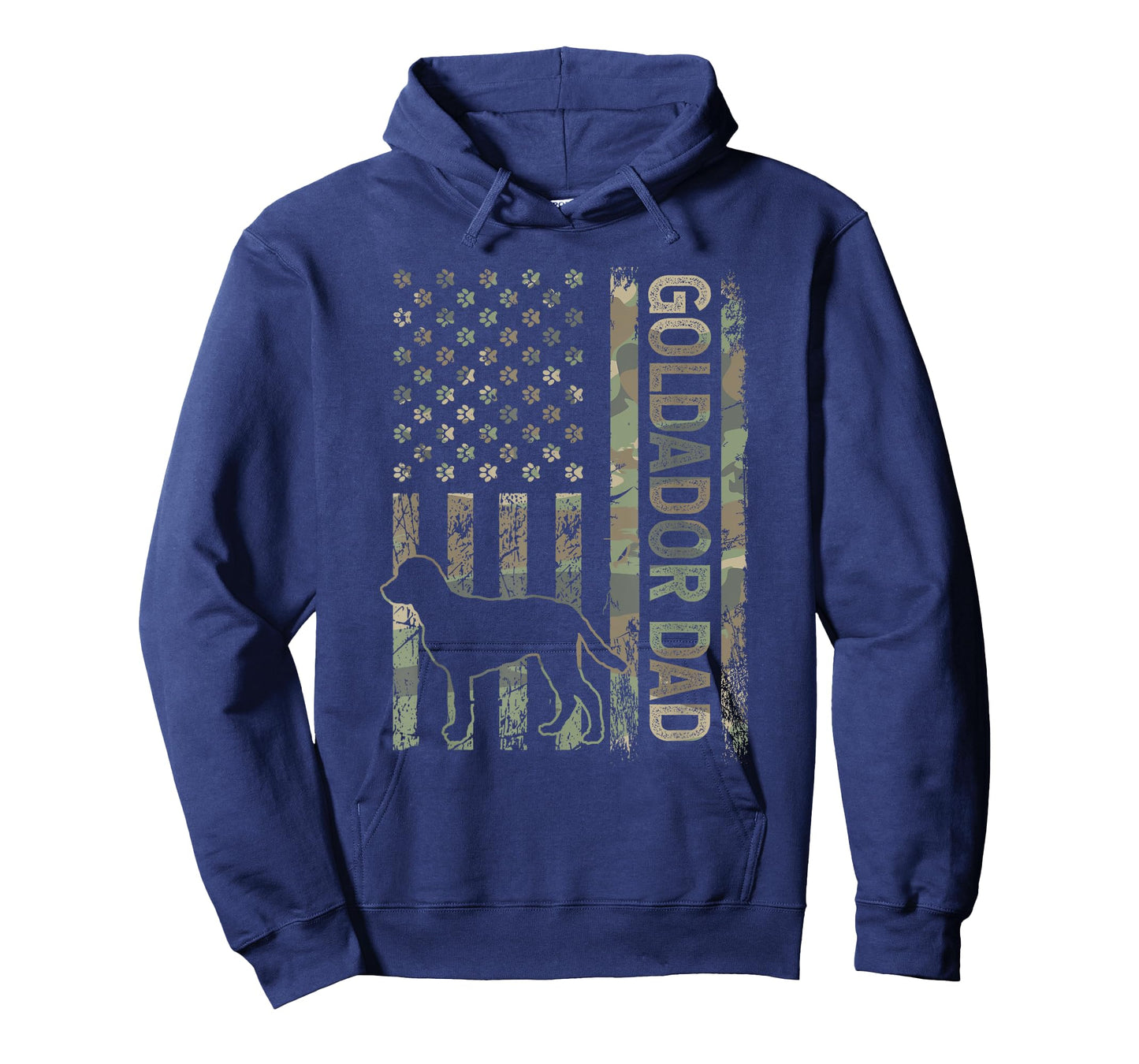 Patriotic Goldador Dad USA Flag Camo Crossbreed Lover T-Shirt