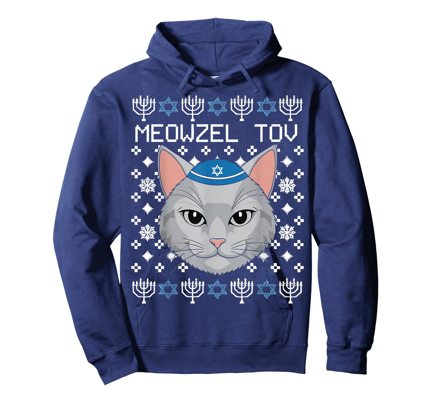 Meowzel Tov Ugly Hanukkah Chanukah Jewish T-Shirt